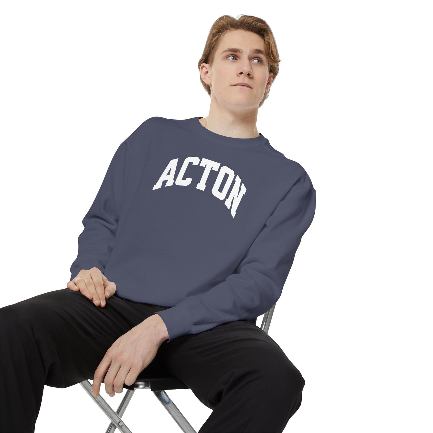 Simple Acton Unisex Garment-Dyed Sweatshirt