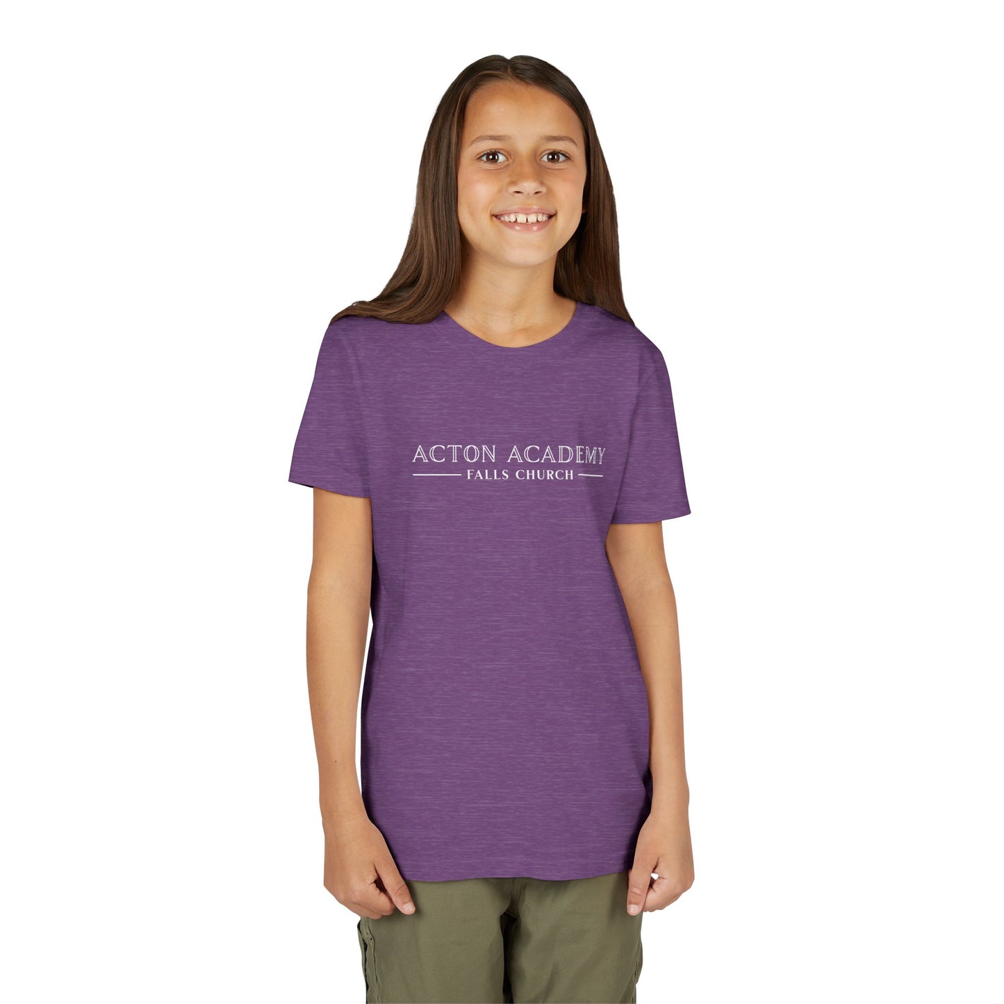 Acton Academy Falls Church White Logo Youth Tee