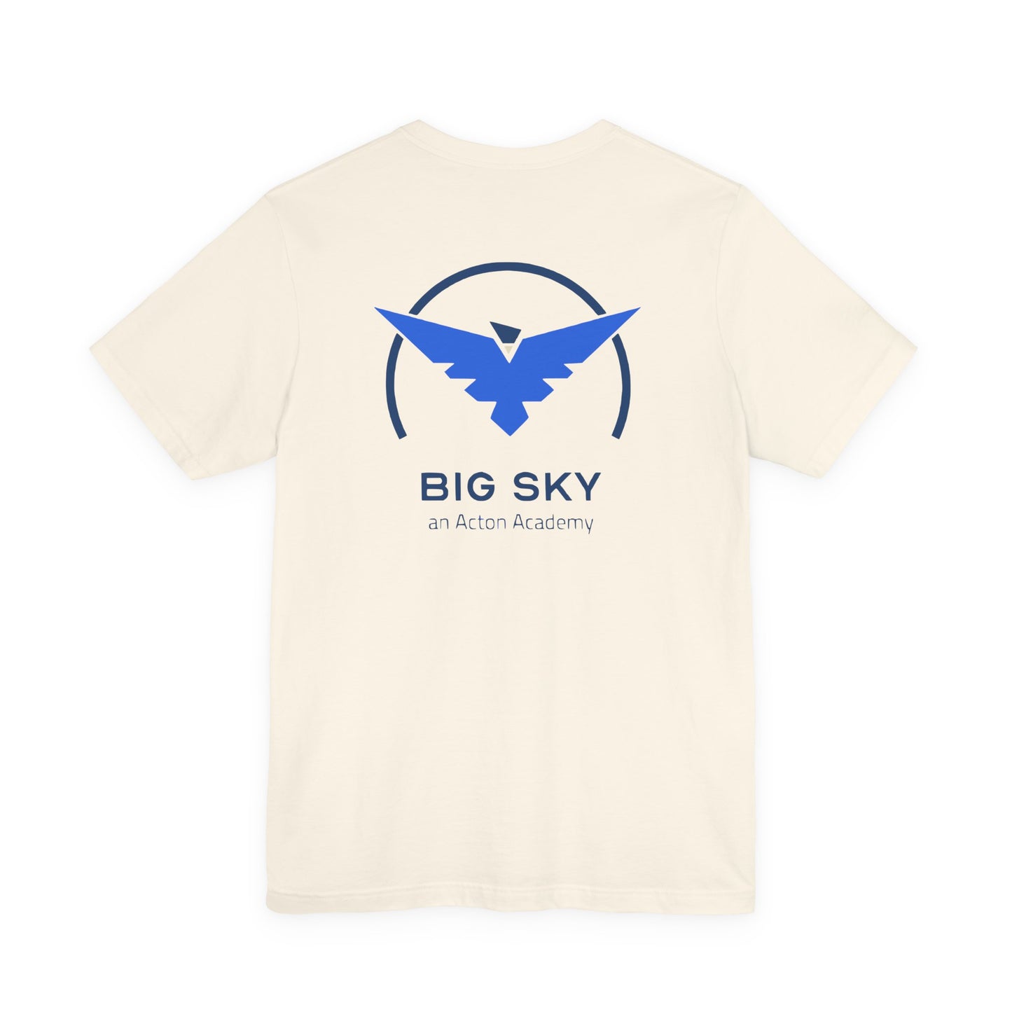Hero's Journey Line Drawing with Big Sky on back Unisex Jersey Short Sleeve Tee