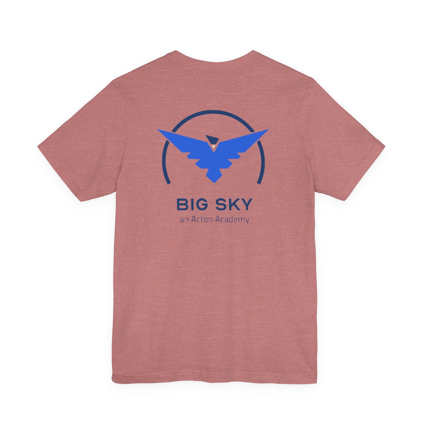 Hero's Journey Line Drawing with Big Sky on back Unisex Jersey Short Sleeve Tee