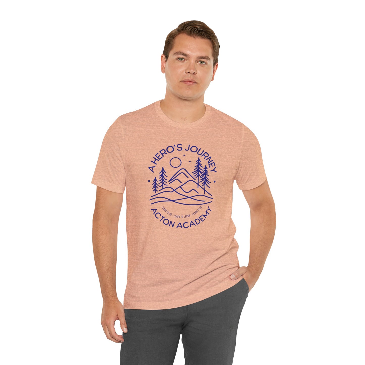 Hero's Journey Line Drawing with Acton CyFair Unisex Jersey Short Sleeve Tee