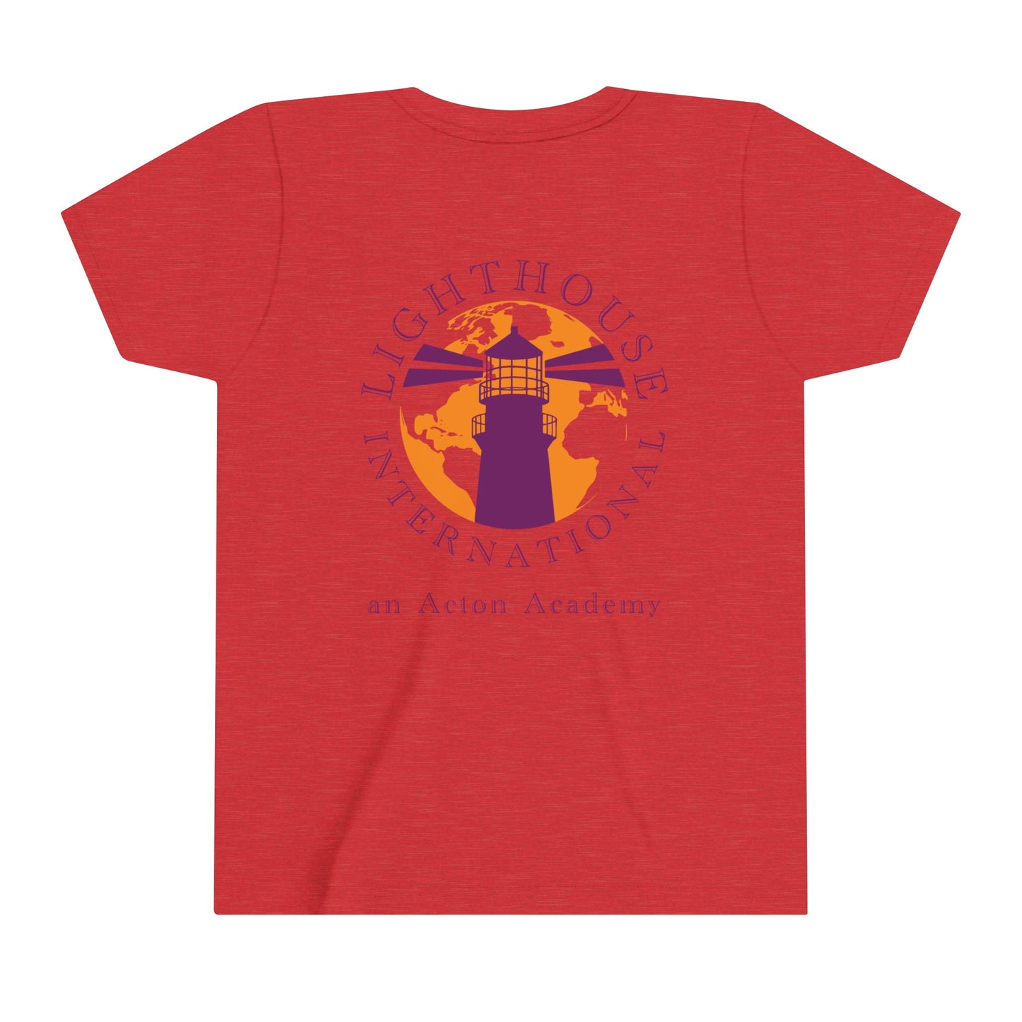 Hero's Journey Rocketship w/ Lighthouse International on back Youth Short Sleeve Tee