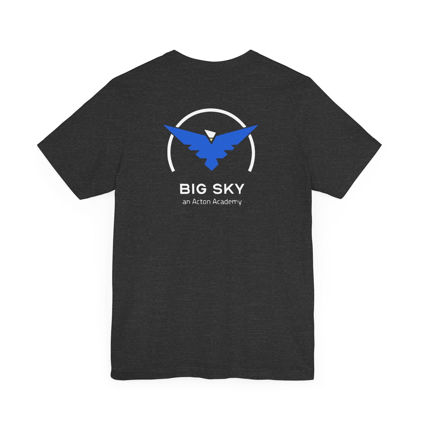 Be Curious with Big Sky on back Unisex Jersey Short Sleeve Tee