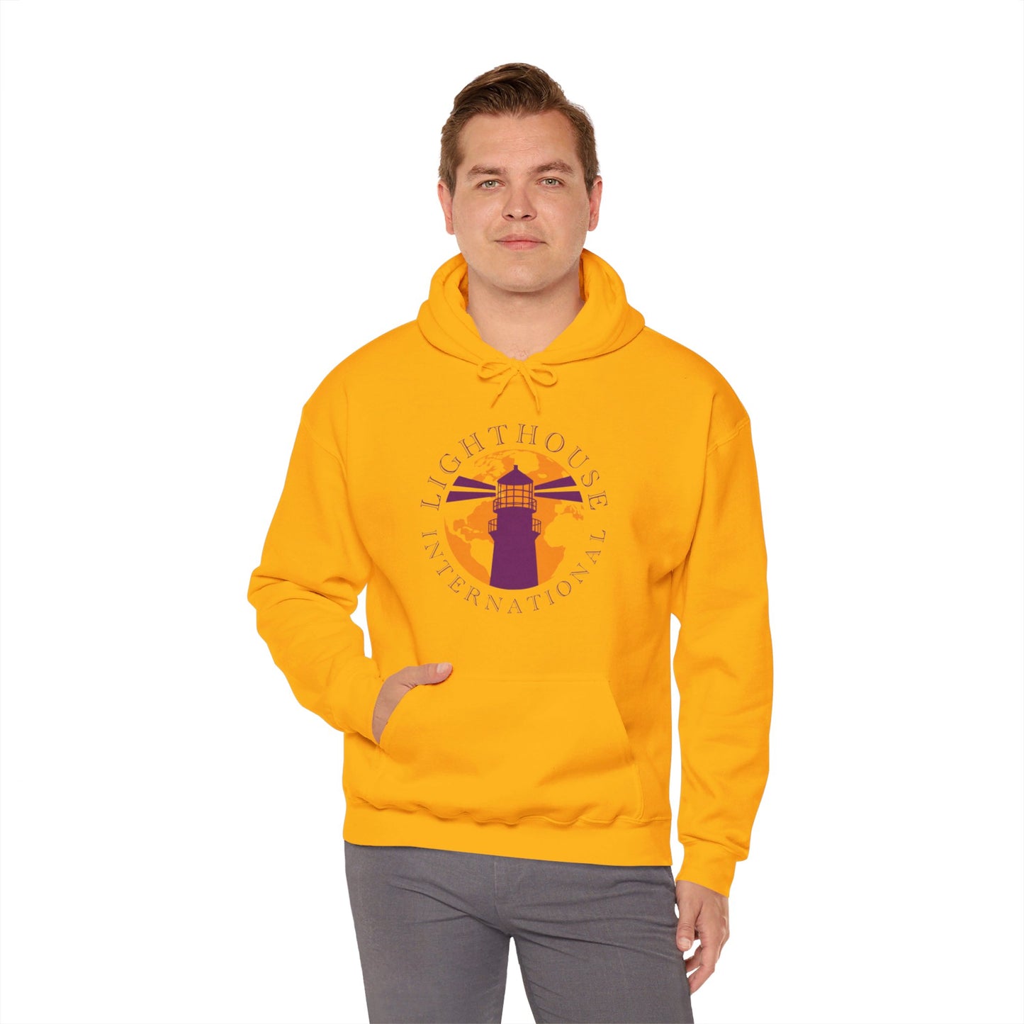 Lighthouse International logo Unisex Heavy Blend™ Hooded Sweatshirt