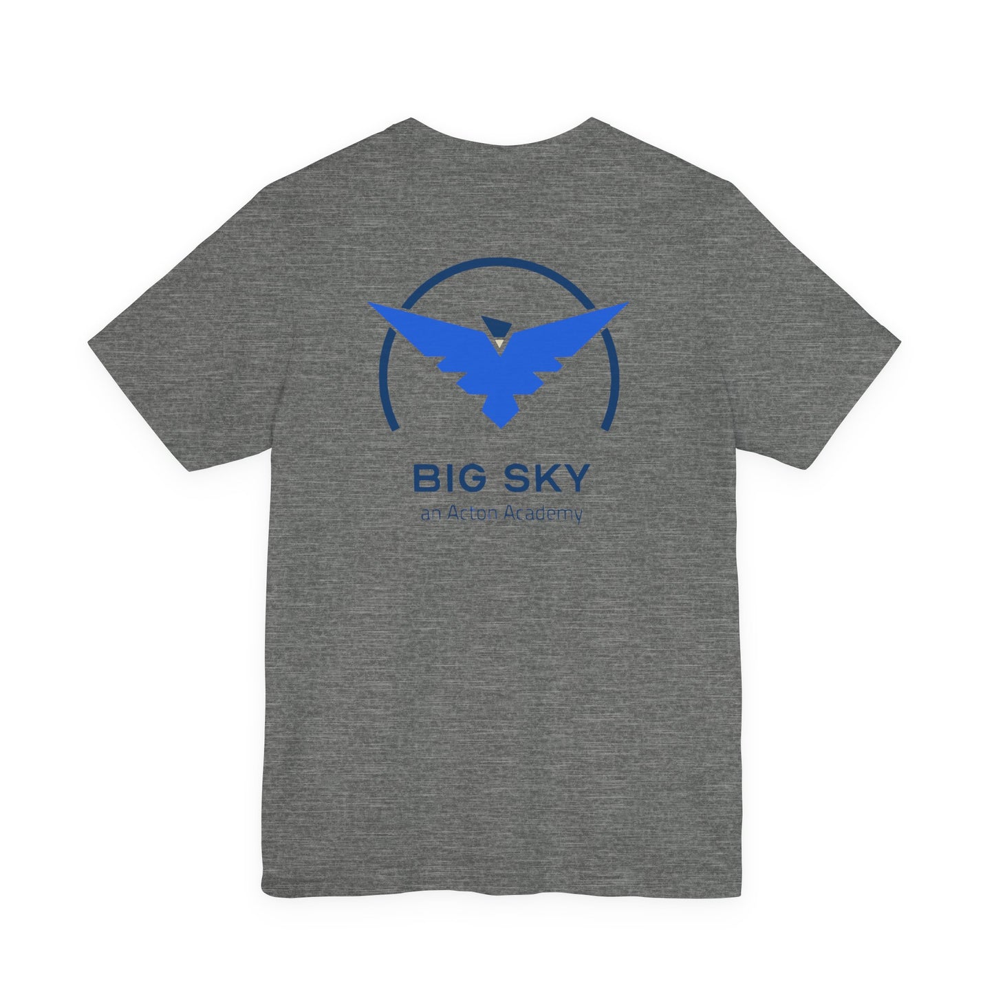 Hero's Journey Line Drawing with Big Sky on back Unisex Jersey Short Sleeve Tee