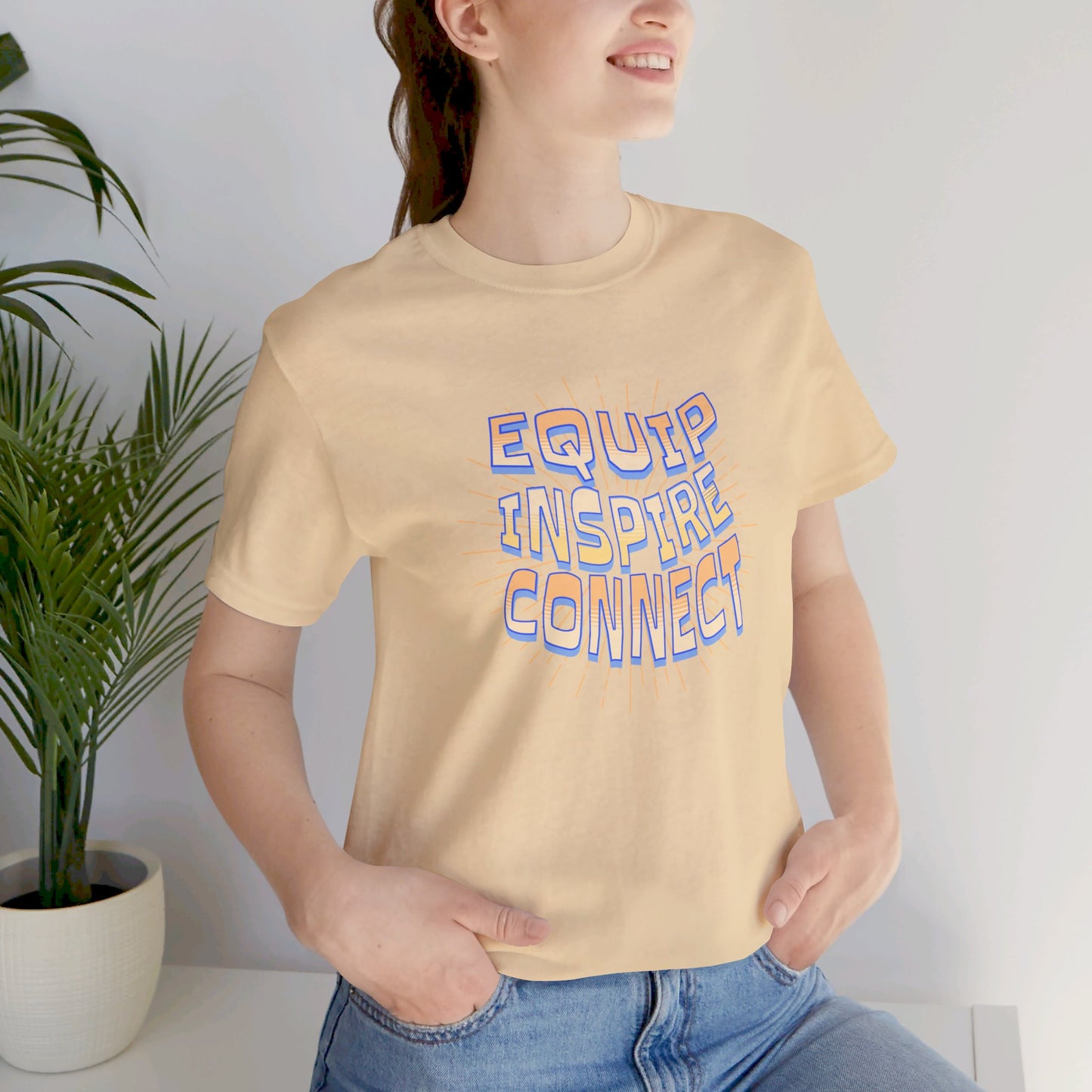 Equip, Inspire, Connect, Yellow Unisex T-shirt