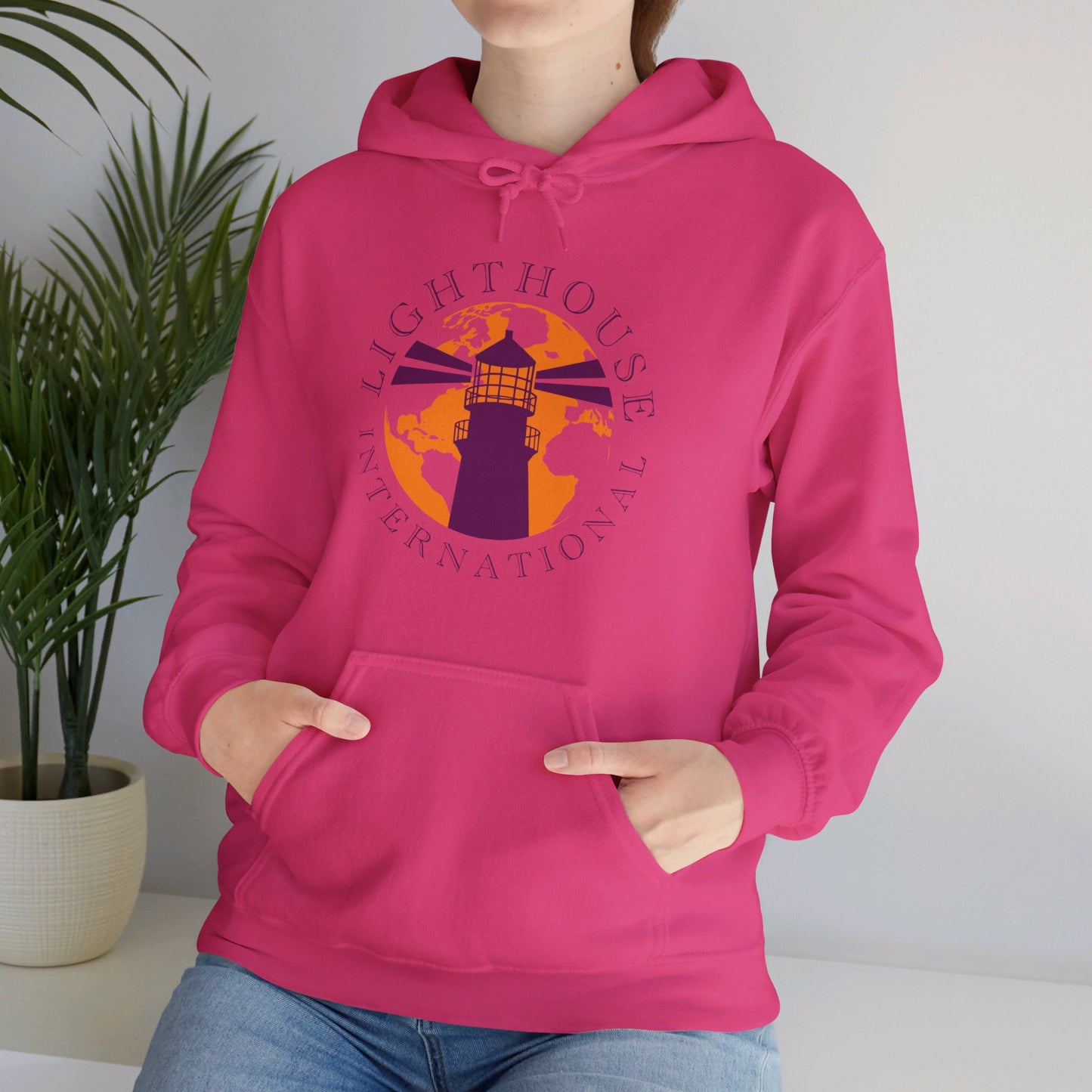 Lighthouse International logo Unisex Heavy Blend™ Hooded Sweatshirt