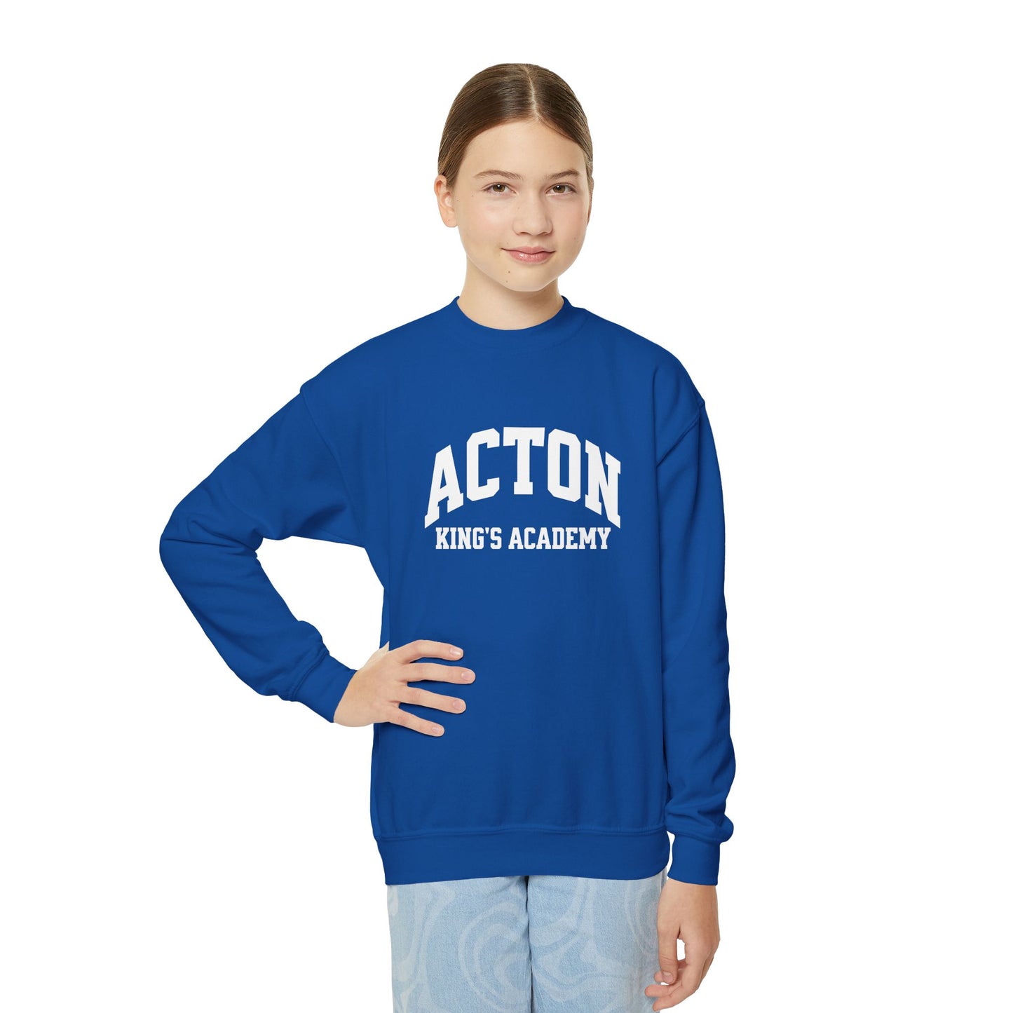 Simple Acton King's Academy Youth Crewneck Sweatshirt