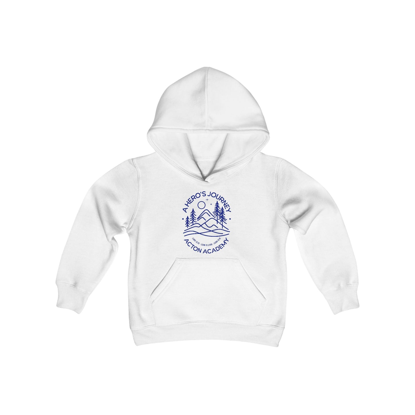Hero's Journey Line Drawing Youth Heavy Blend Hooded Sweatshirt