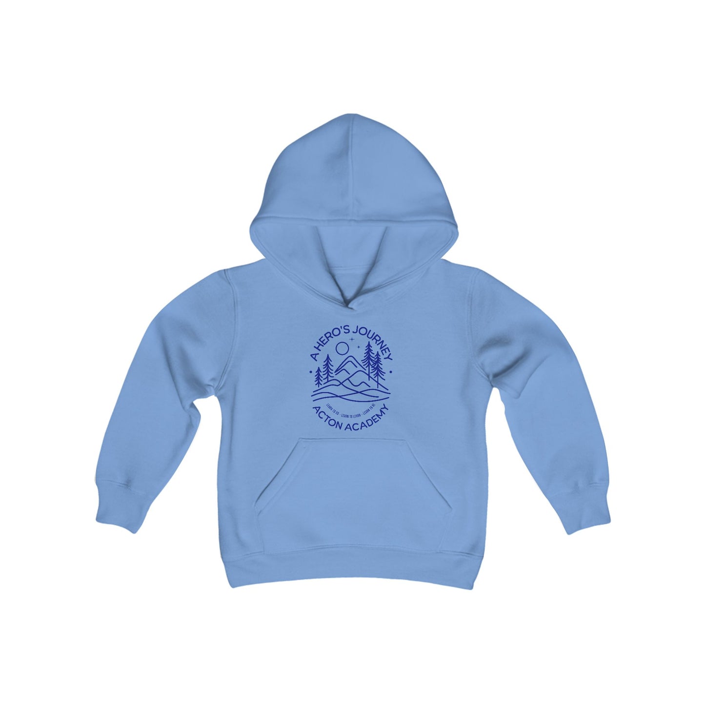 Hero's Journey Line Drawing Youth Heavy Blend Hooded Sweatshirt