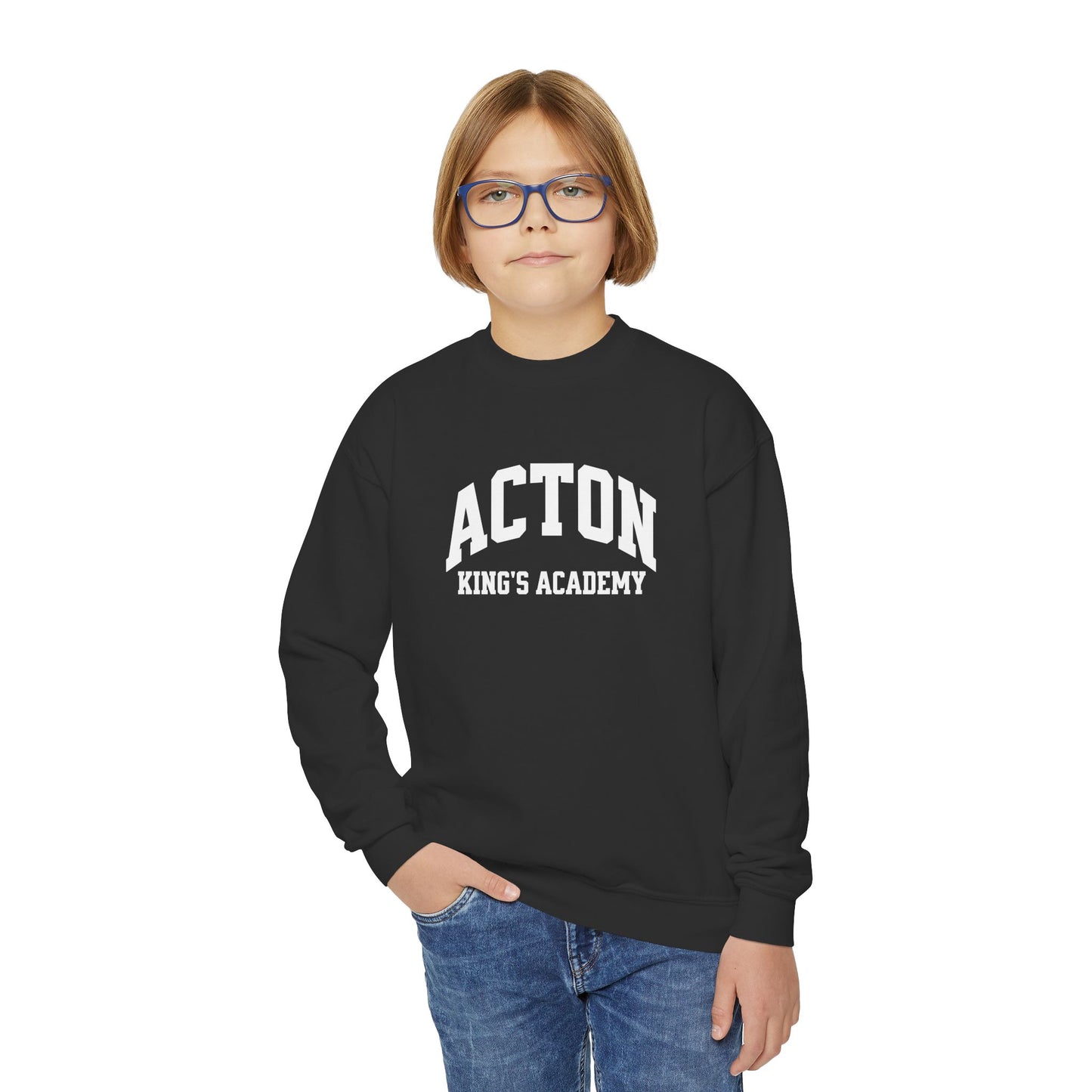 Simple Acton King's Academy Youth Crewneck Sweatshirt