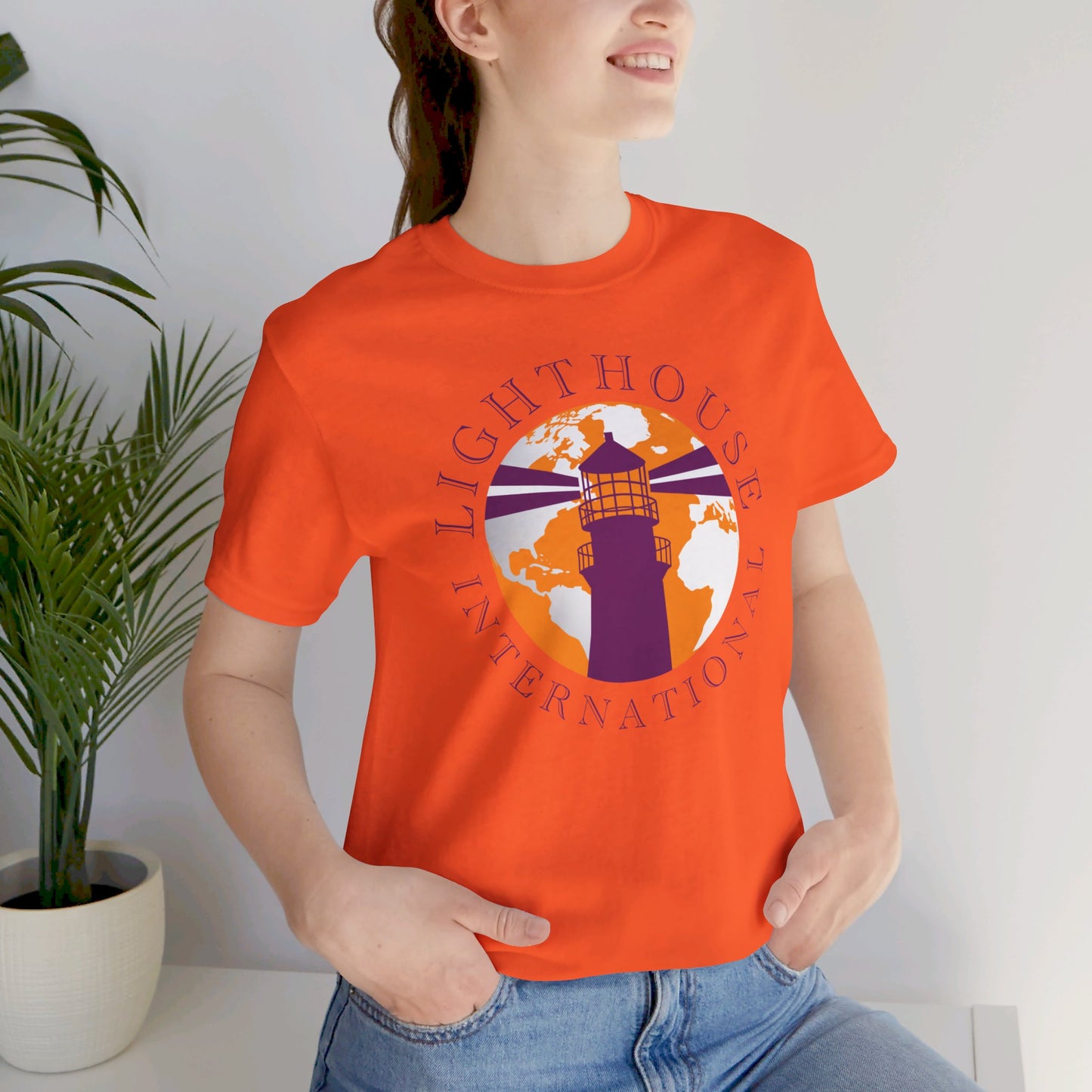 Orange Lighthouse International Unisex Jersey Short Sleeve Tee