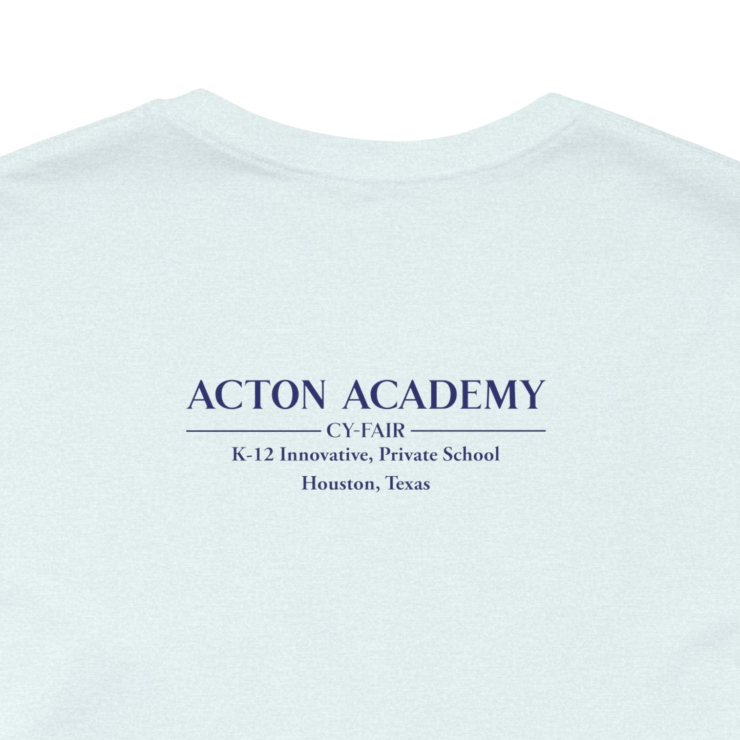 Hero's Journey Line Drawing with Acton CyFair Unisex Jersey Short Sleeve Tee