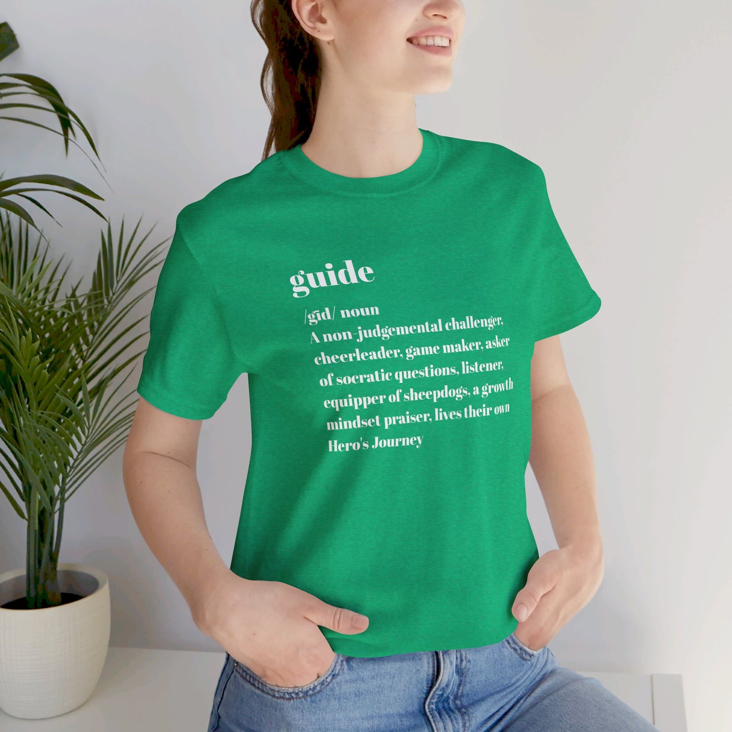 Guide Definition White Letters Unisex Jersey Short Sleeve Tee