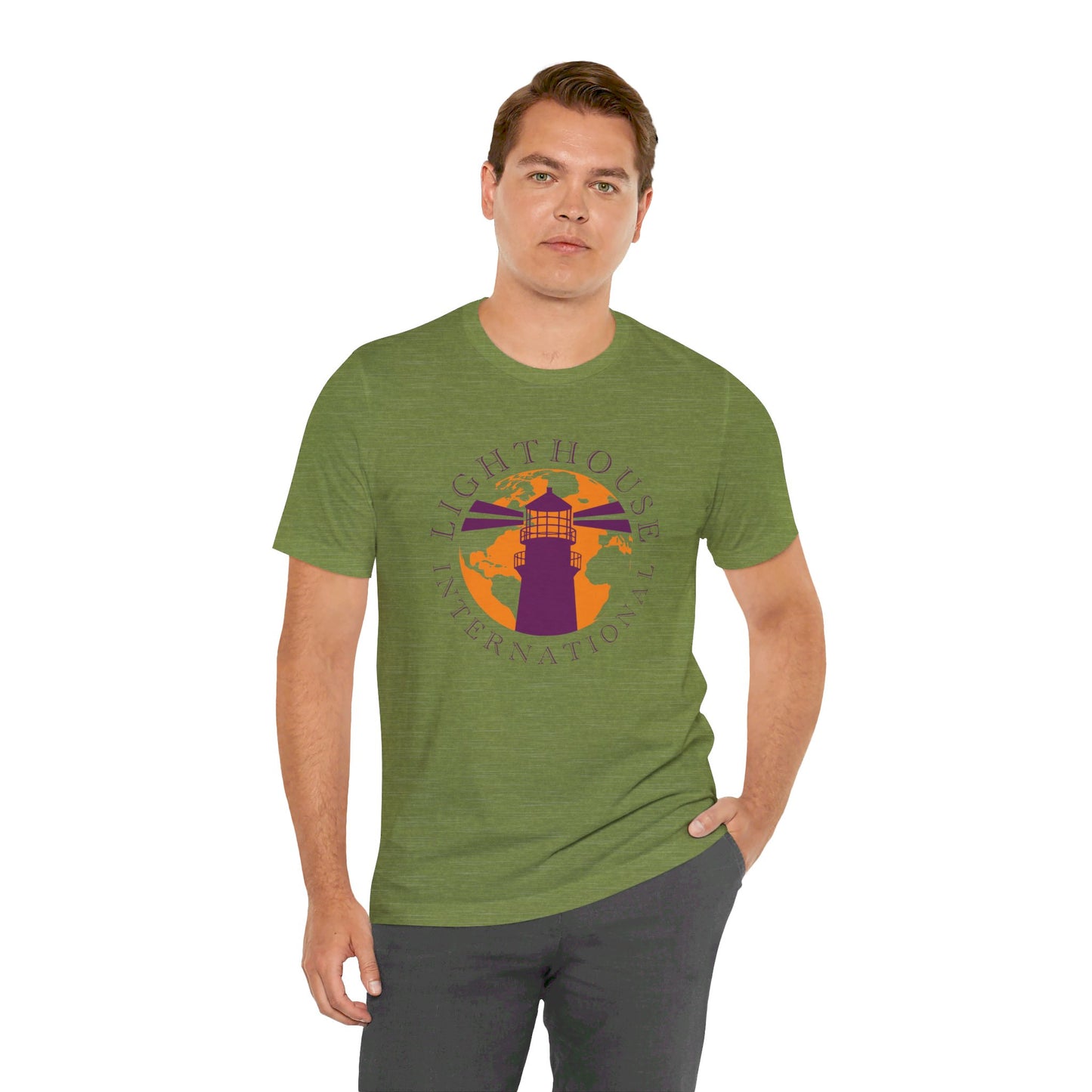 Lighthouse International w/o Acton logo Unisex Jersey Short Sleeve Tee