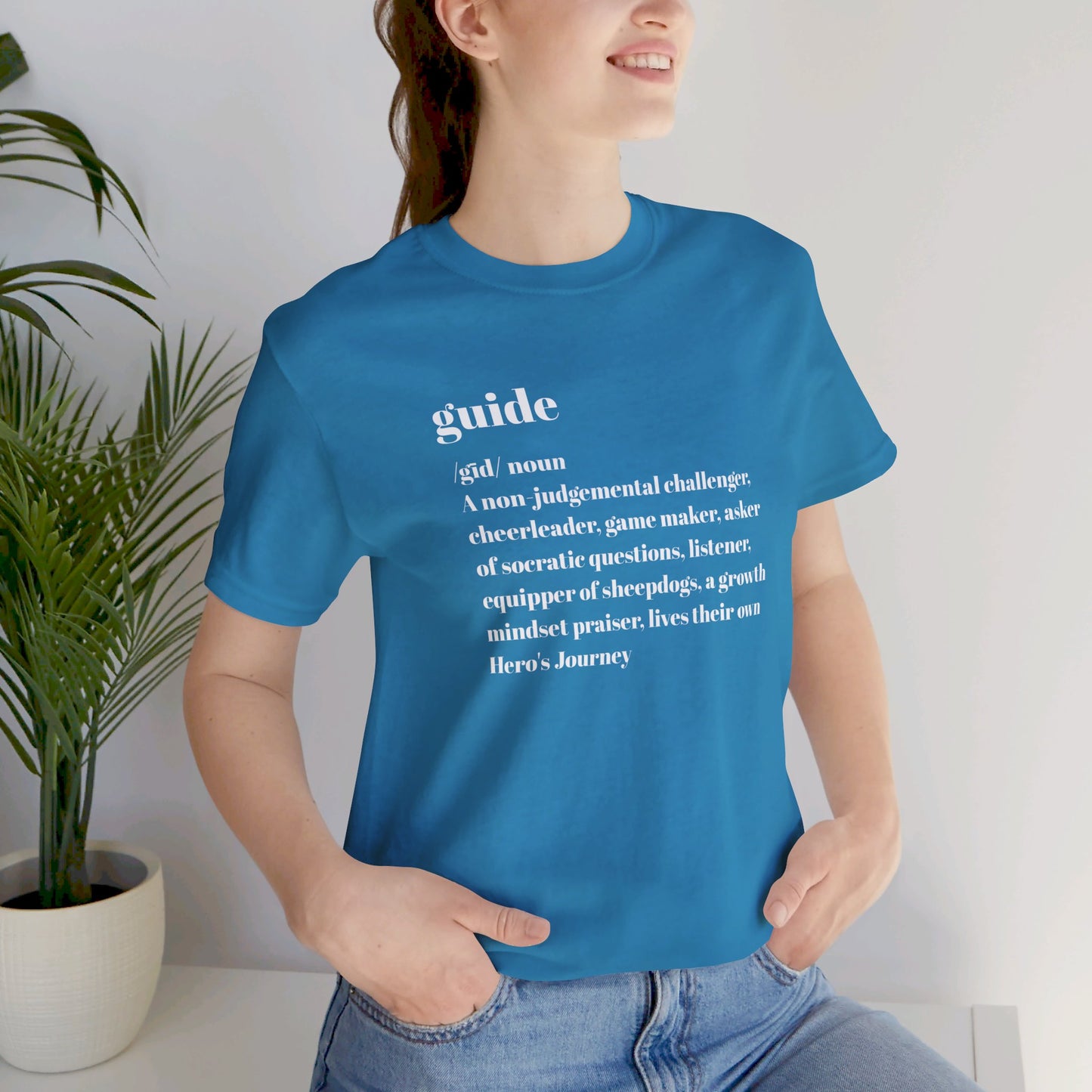 Guide Definition White Letters Unisex Jersey Short Sleeve Tee