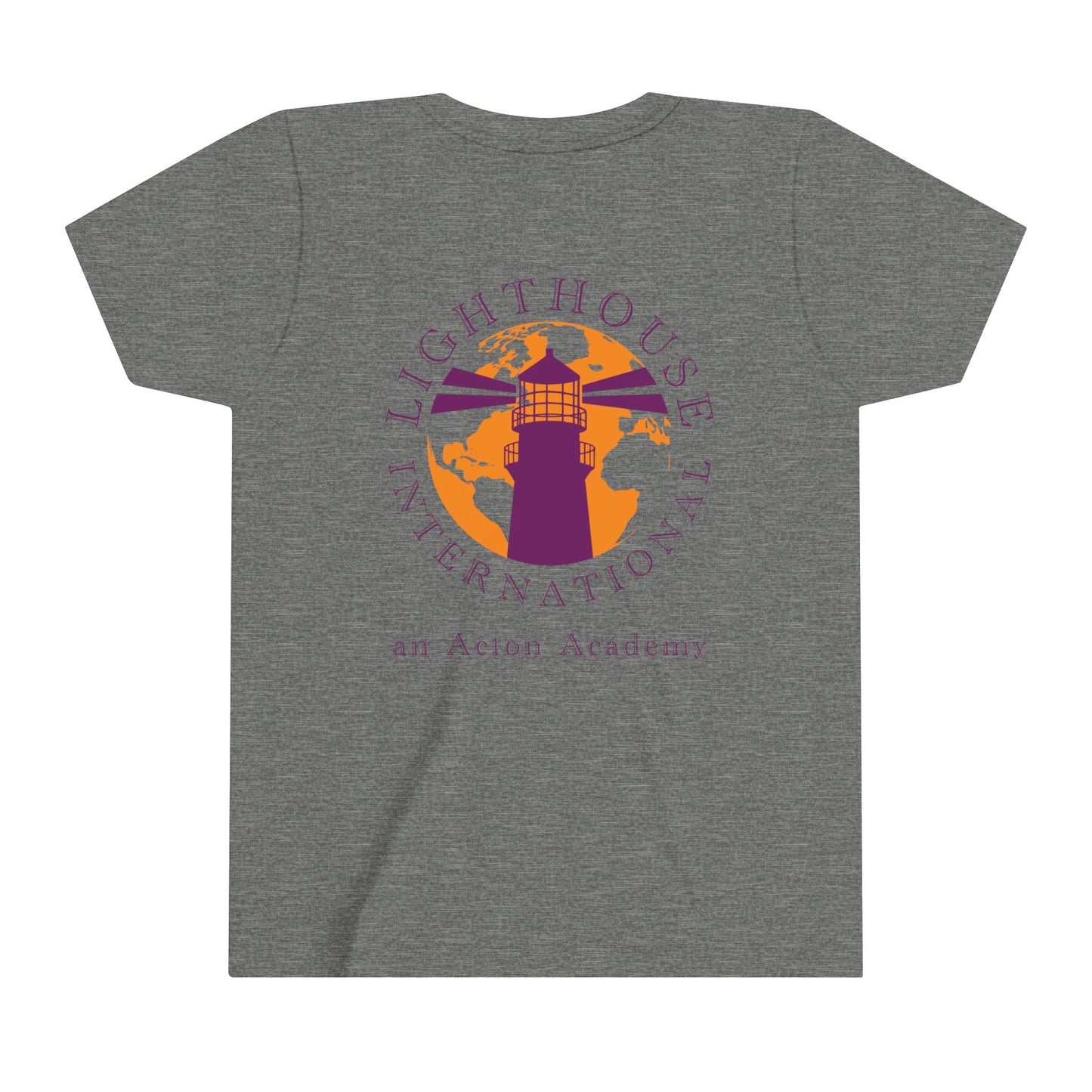 Hero's Journey Rocketship w/ Lighthouse International on back Youth Short Sleeve Tee