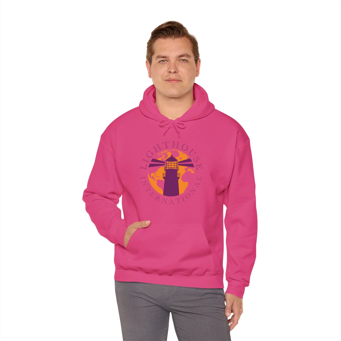 Lighthouse International logo Unisex Heavy Blend™ Hooded Sweatshirt