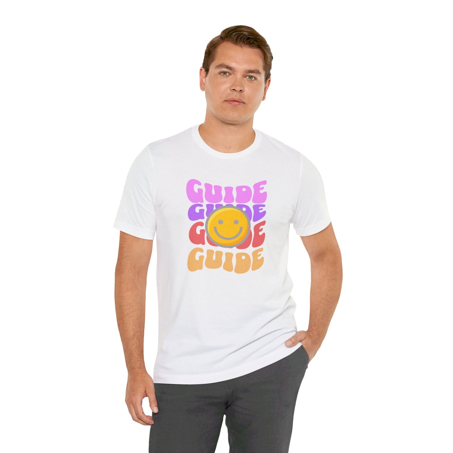 Guide with Smiley face Unisex Jersey Short Sleeve Tee