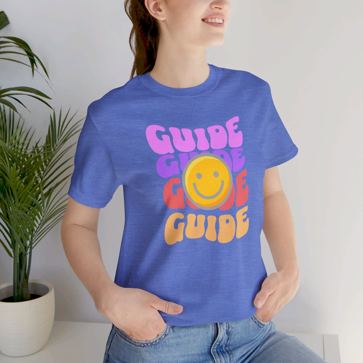 Guide with Smiley face Unisex Jersey Short Sleeve Tee