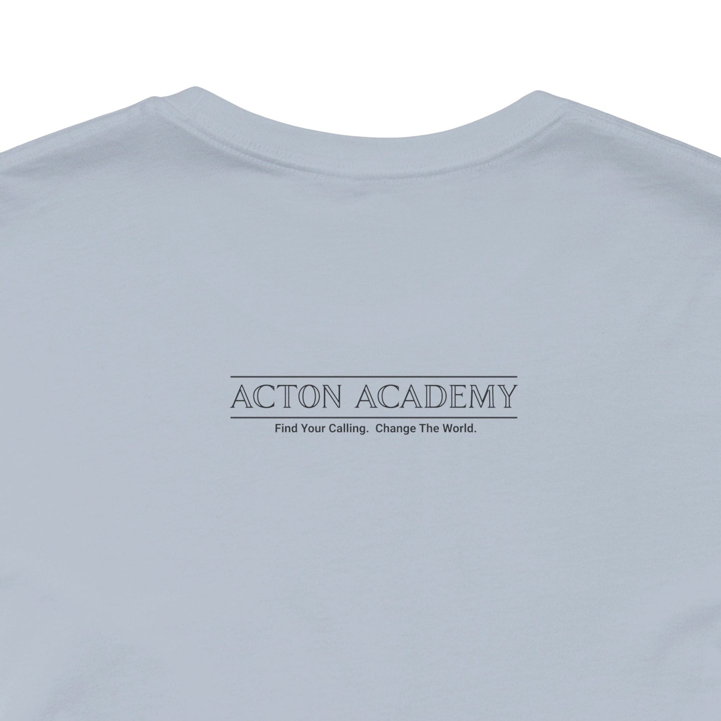 Acton Academy Aqua Striped Unisex Jersey Short Sleeve Tee