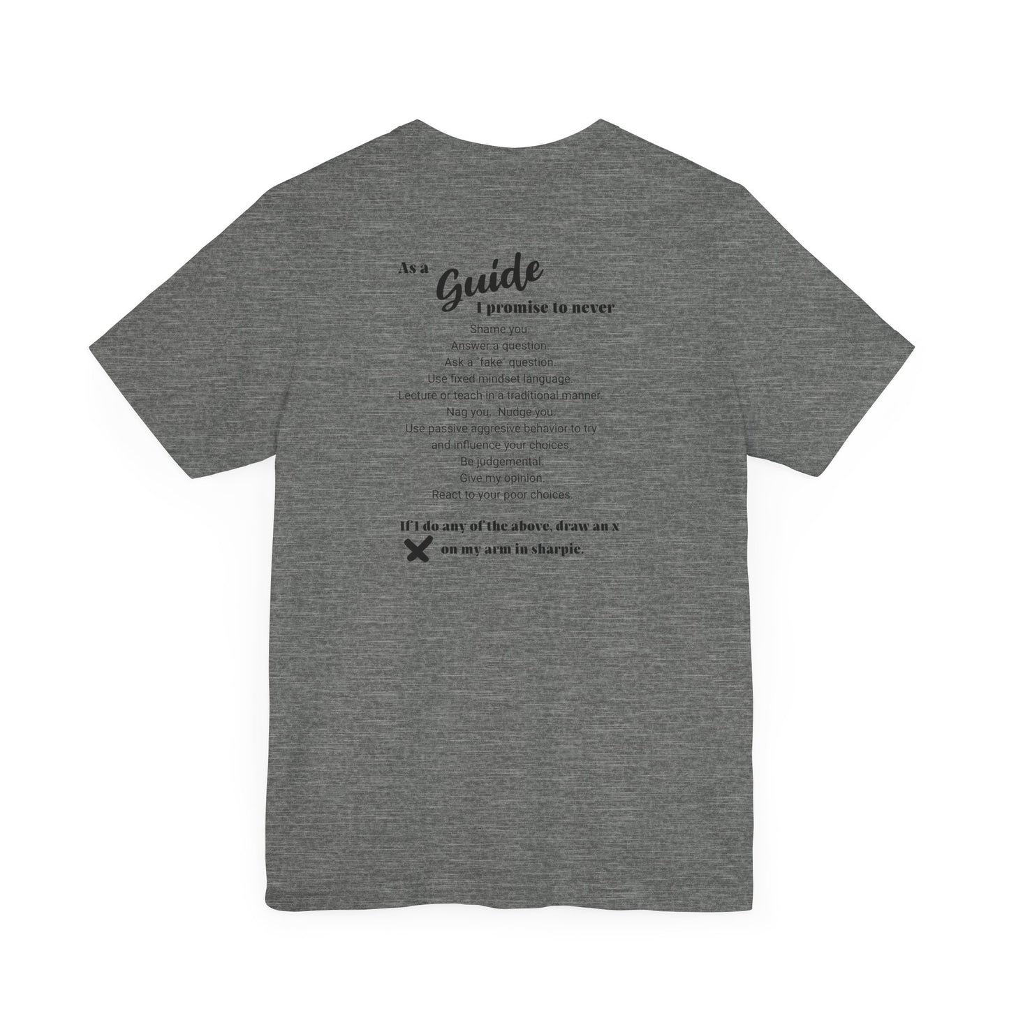 Guide definition w/back Unisex Jersey Short Sleeve Tee