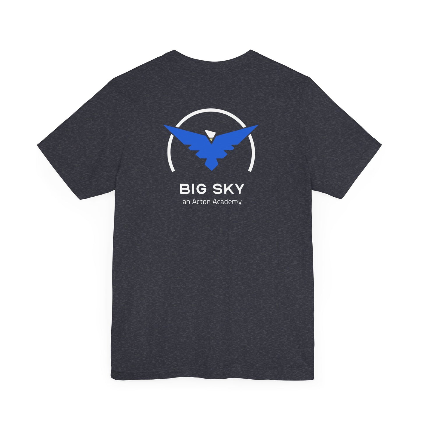 Be Curious with Big Sky on back Unisex Jersey Short Sleeve Tee