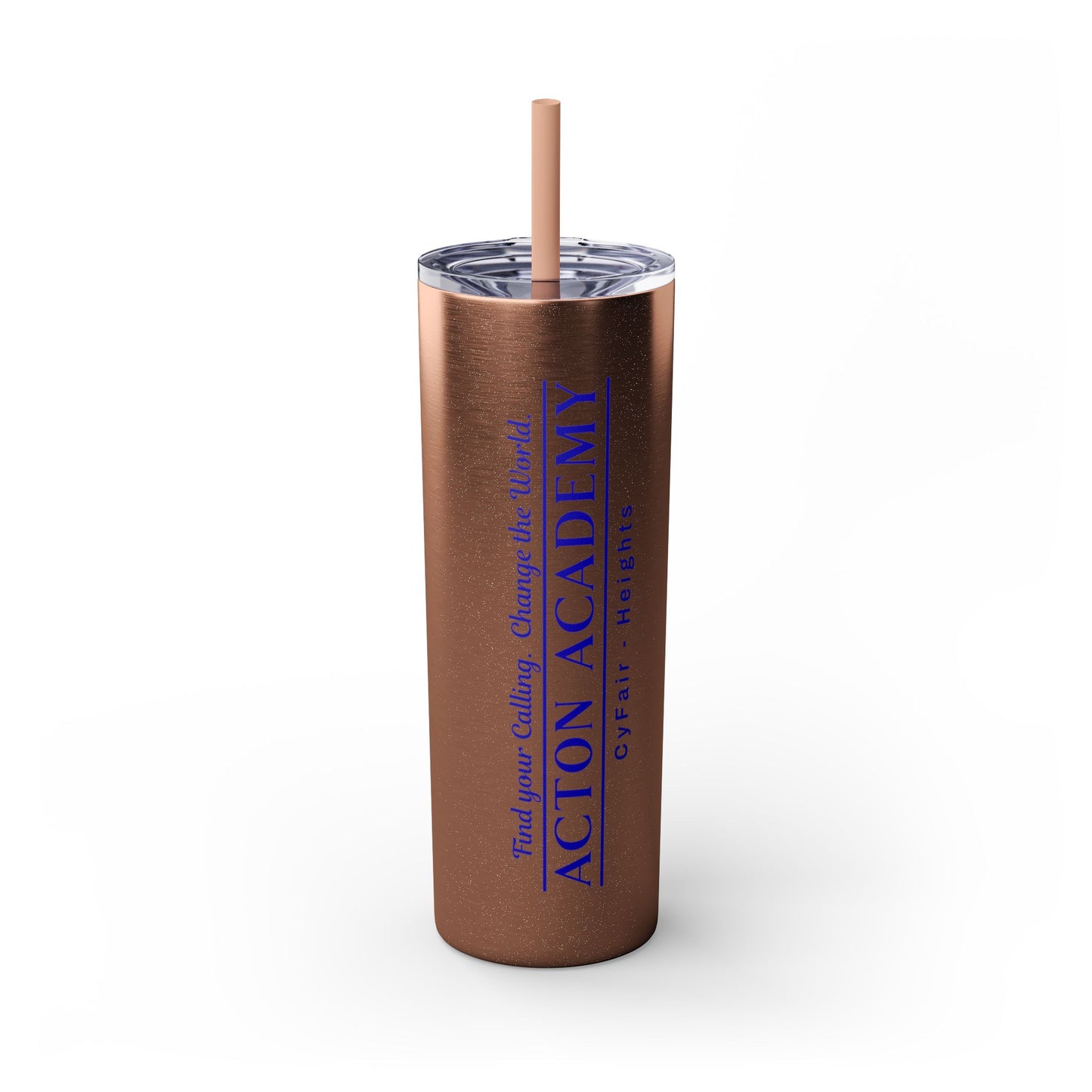 Acton CyFair-Heights Logo Skinny Tumbler with Straw, 20oz