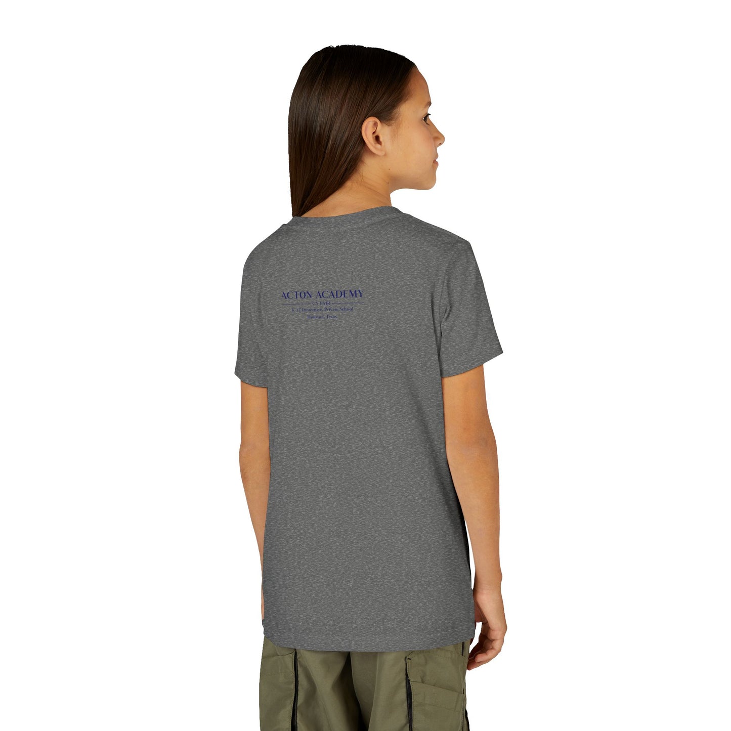 Hero's Journey Line Drawing with Acton CyFair Youth Short Sleeve Tee