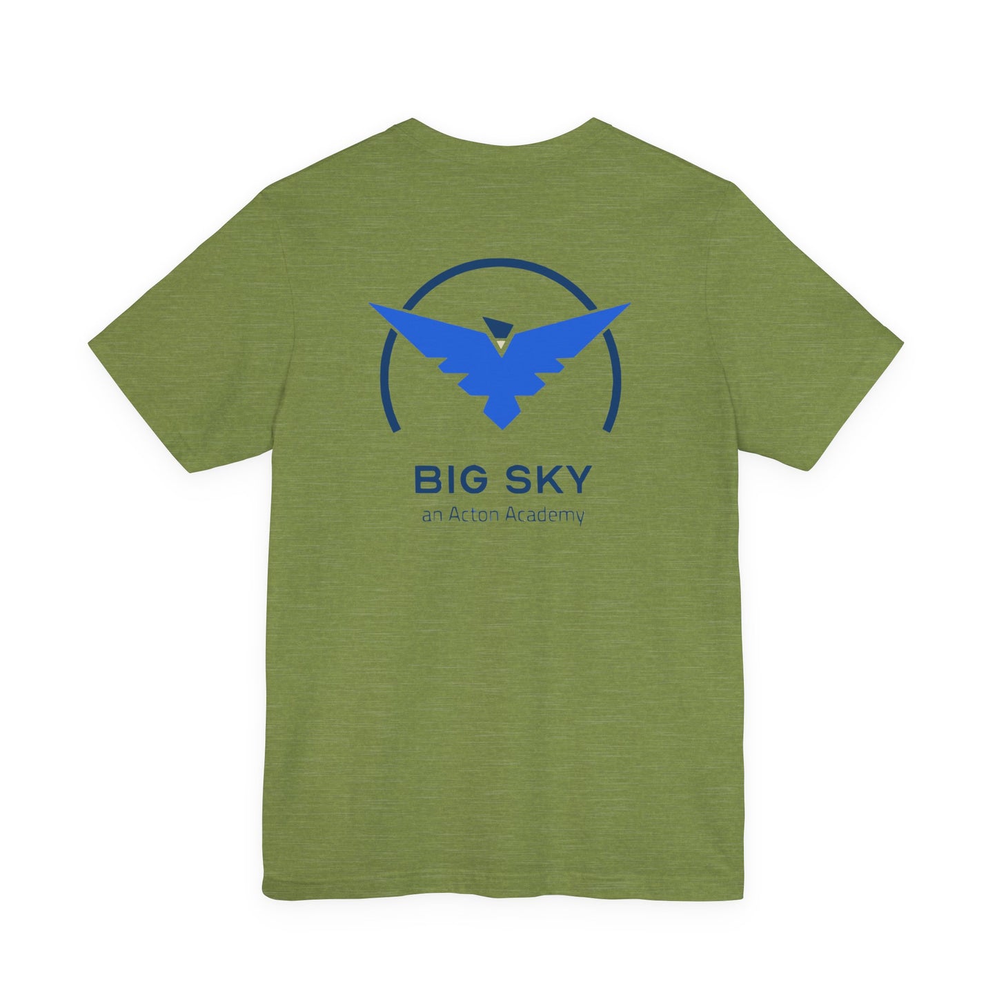 Hero's Journey Line Drawing with Big Sky on back Unisex Jersey Short Sleeve Tee