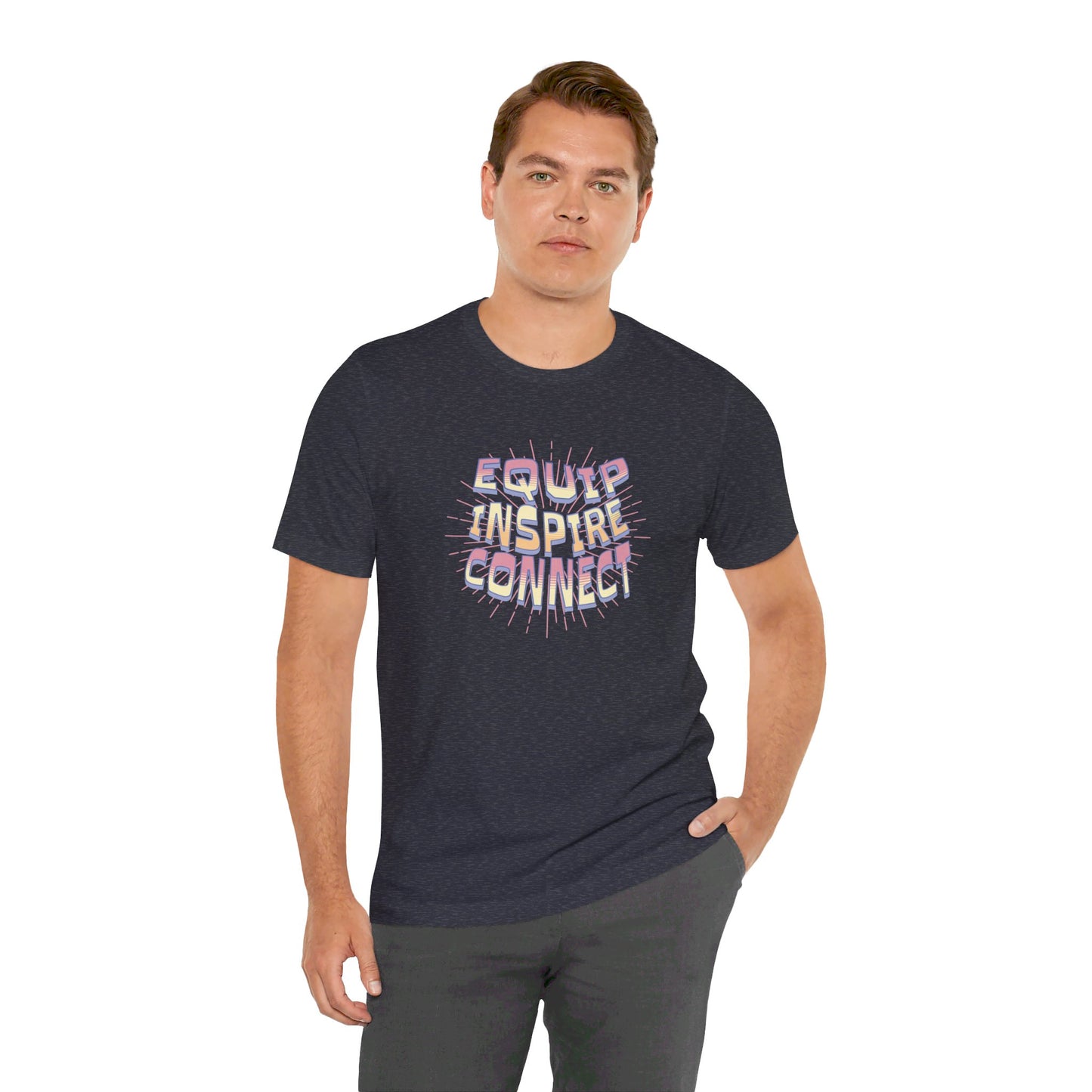 Equip, Inspire, Connect Pink Unisex T-shirt