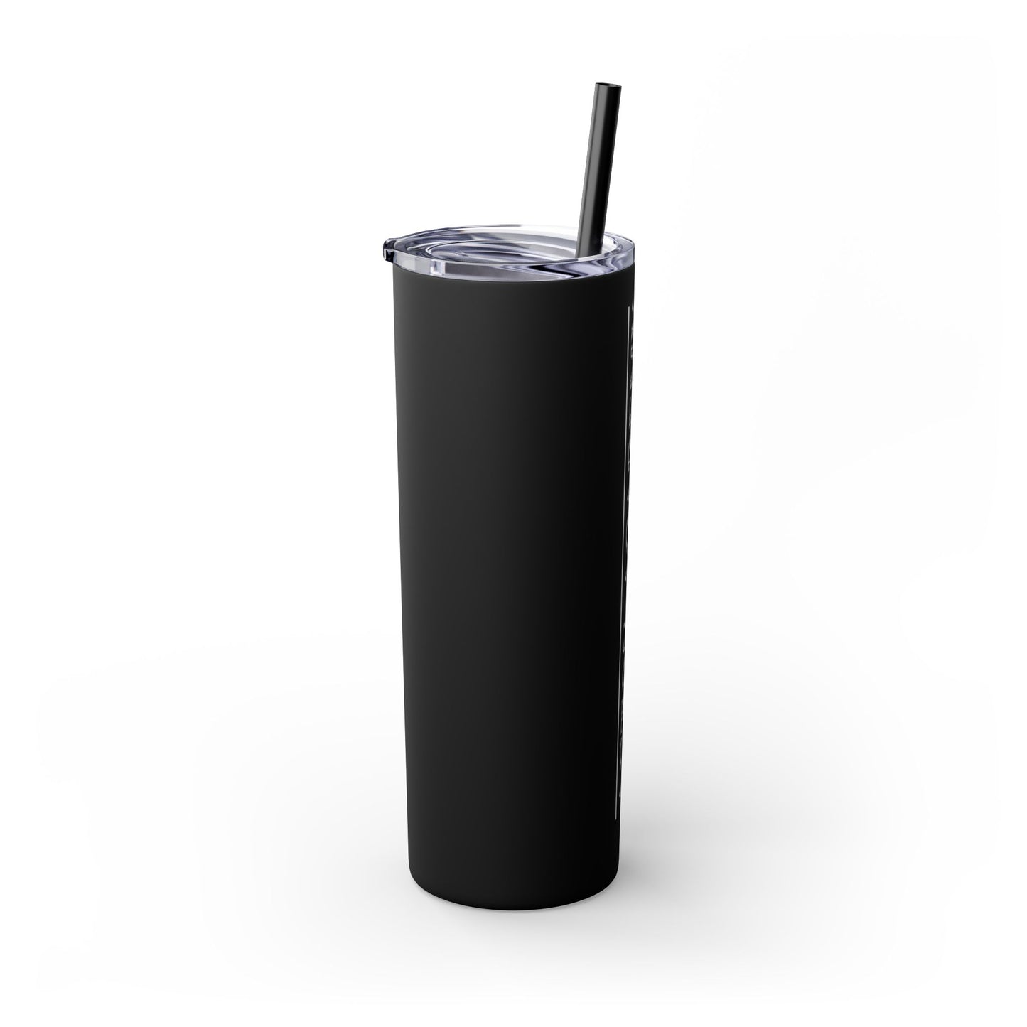 Acton Logo White Skinny Tumbler with Straw, 20oz