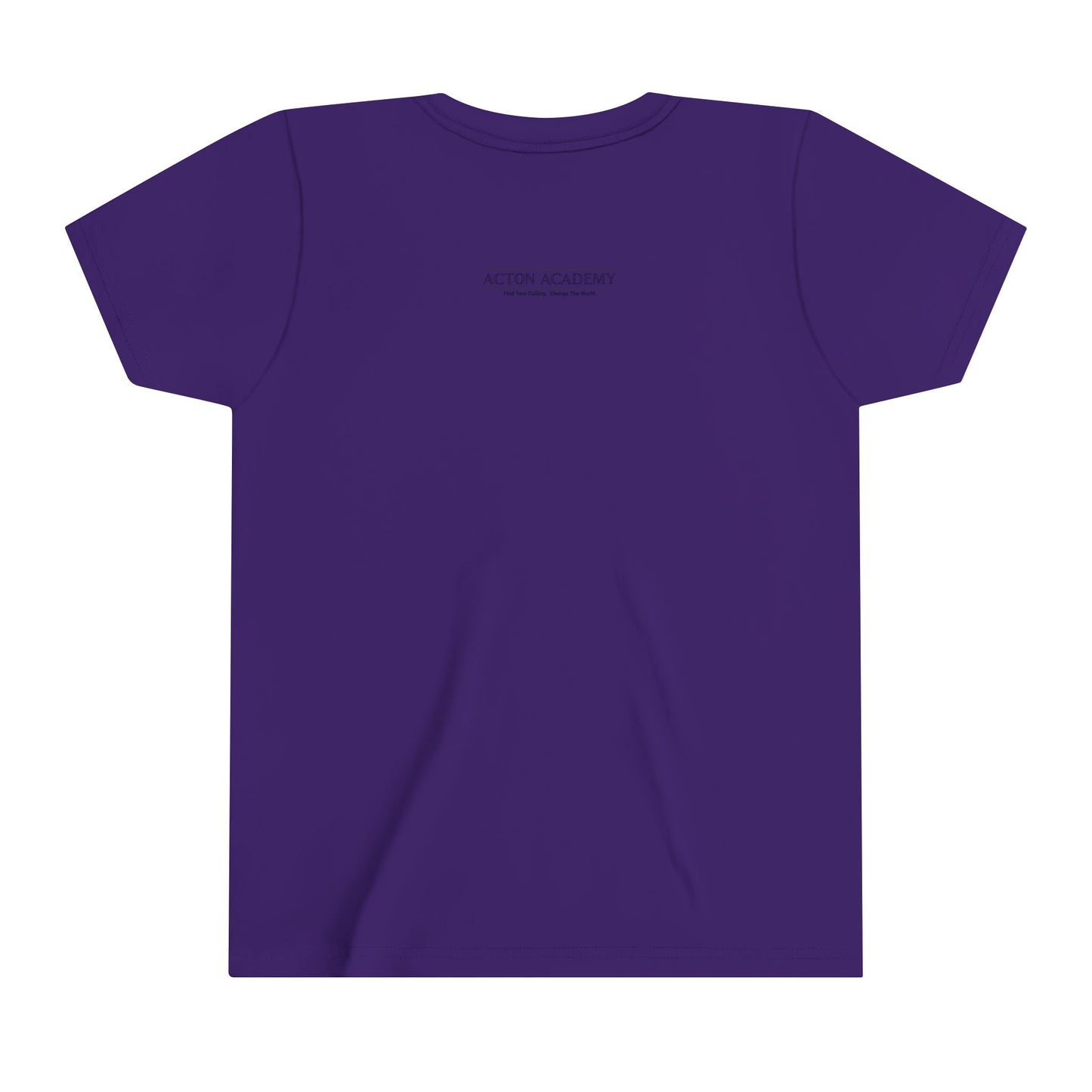 Acton Academy Pink Striped Youth Short Sleeve Tee