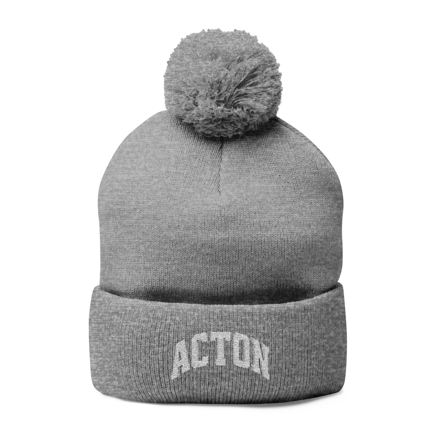 Custom Embroidered Pom-Pom Knit Cap - Cozy & Stylish Winter Hat