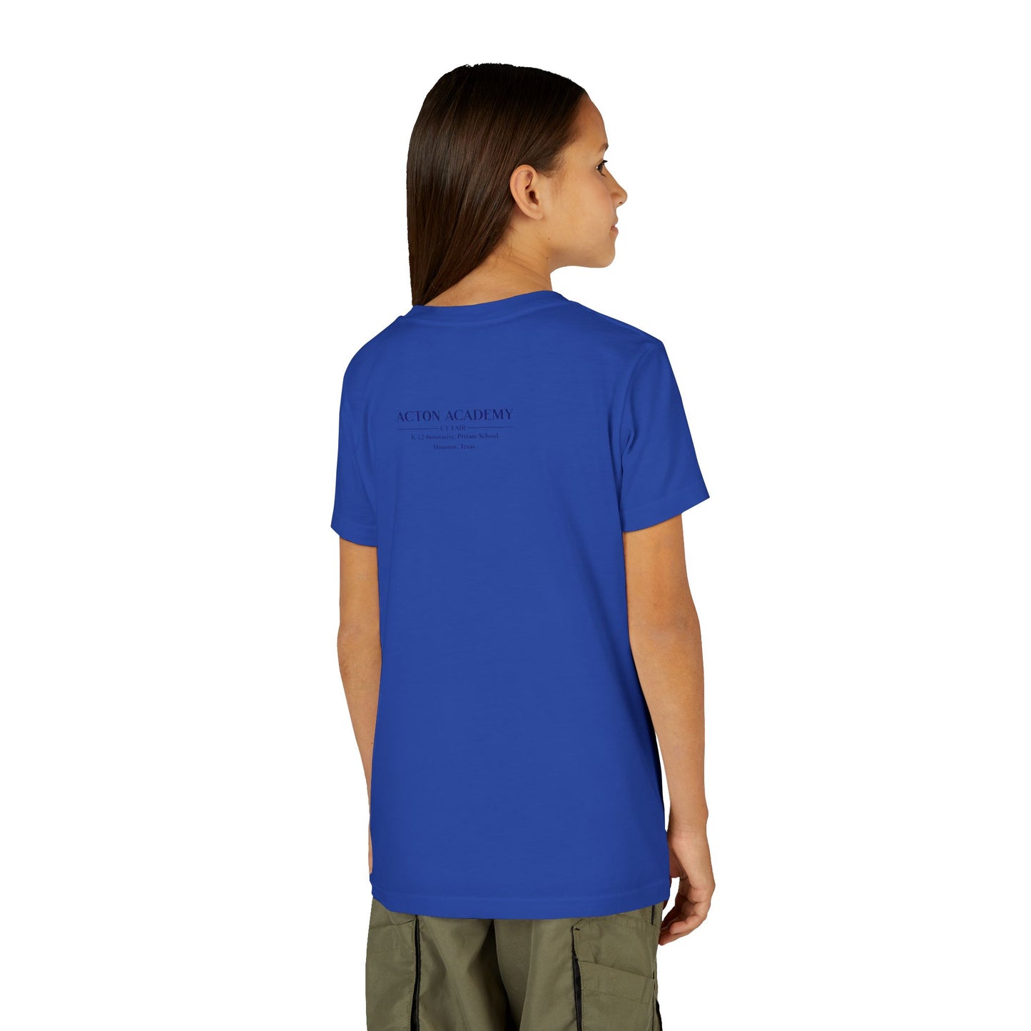 Hero's Journey Line Drawing with Acton CyFair Youth Short Sleeve Tee