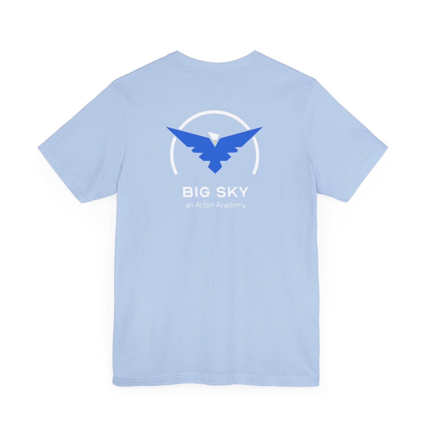 Be Curious with Big Sky on back Unisex Jersey Short Sleeve Tee