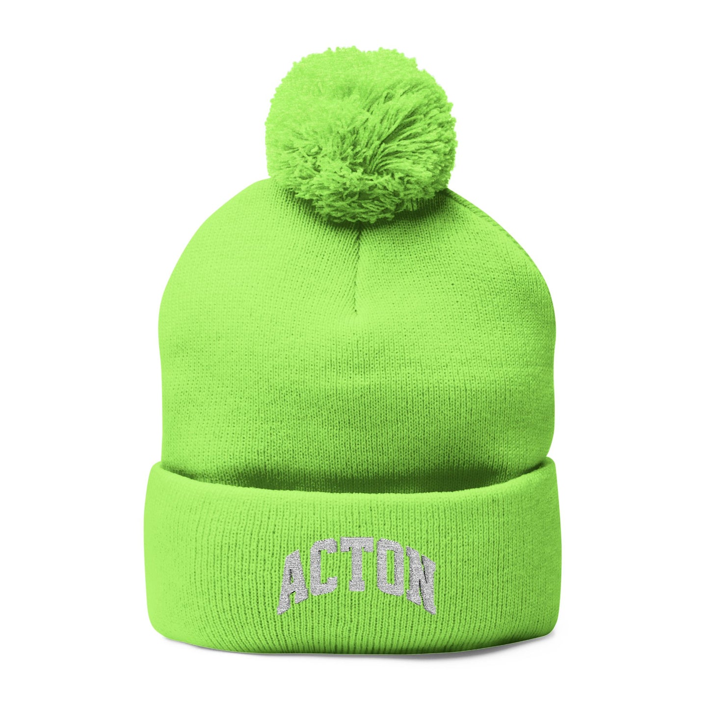 Custom Embroidered Pom-Pom Knit Cap - Cozy & Stylish Winter Hat