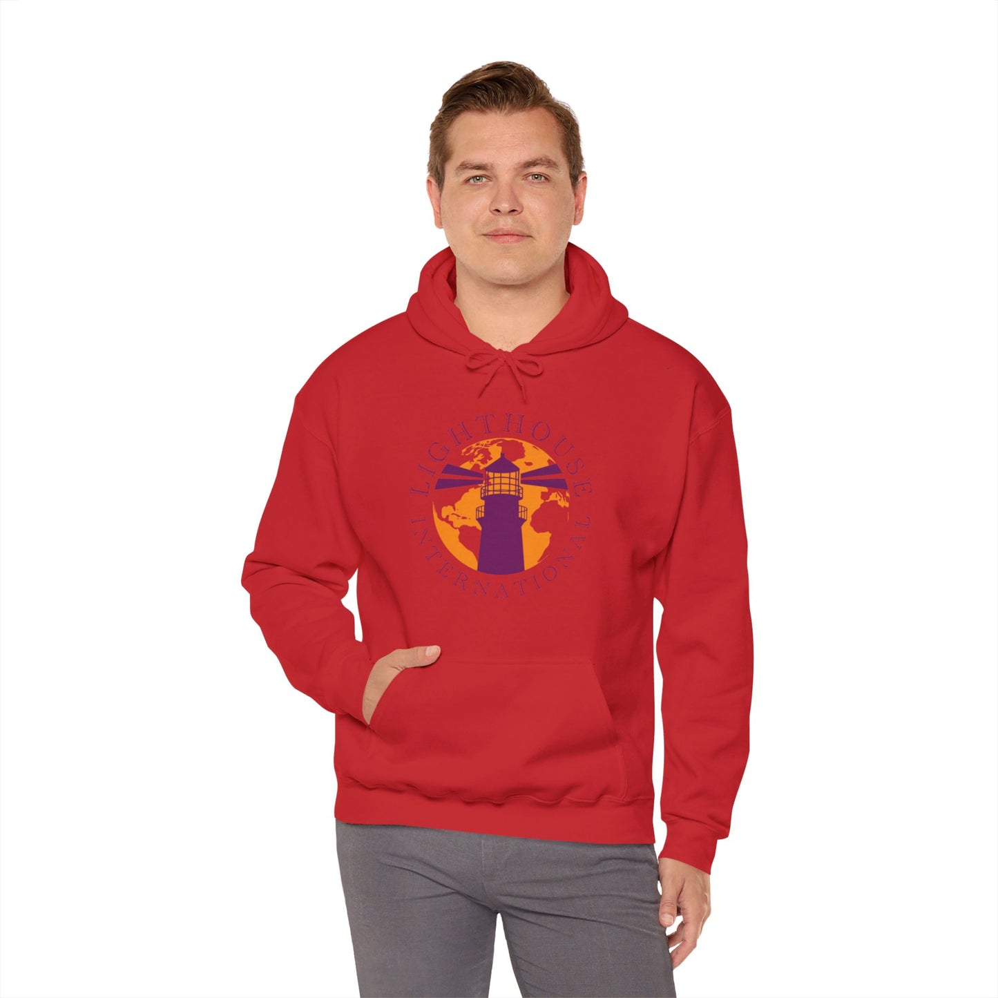 Lighthouse International logo Unisex Heavy Blend™ Hooded Sweatshirt