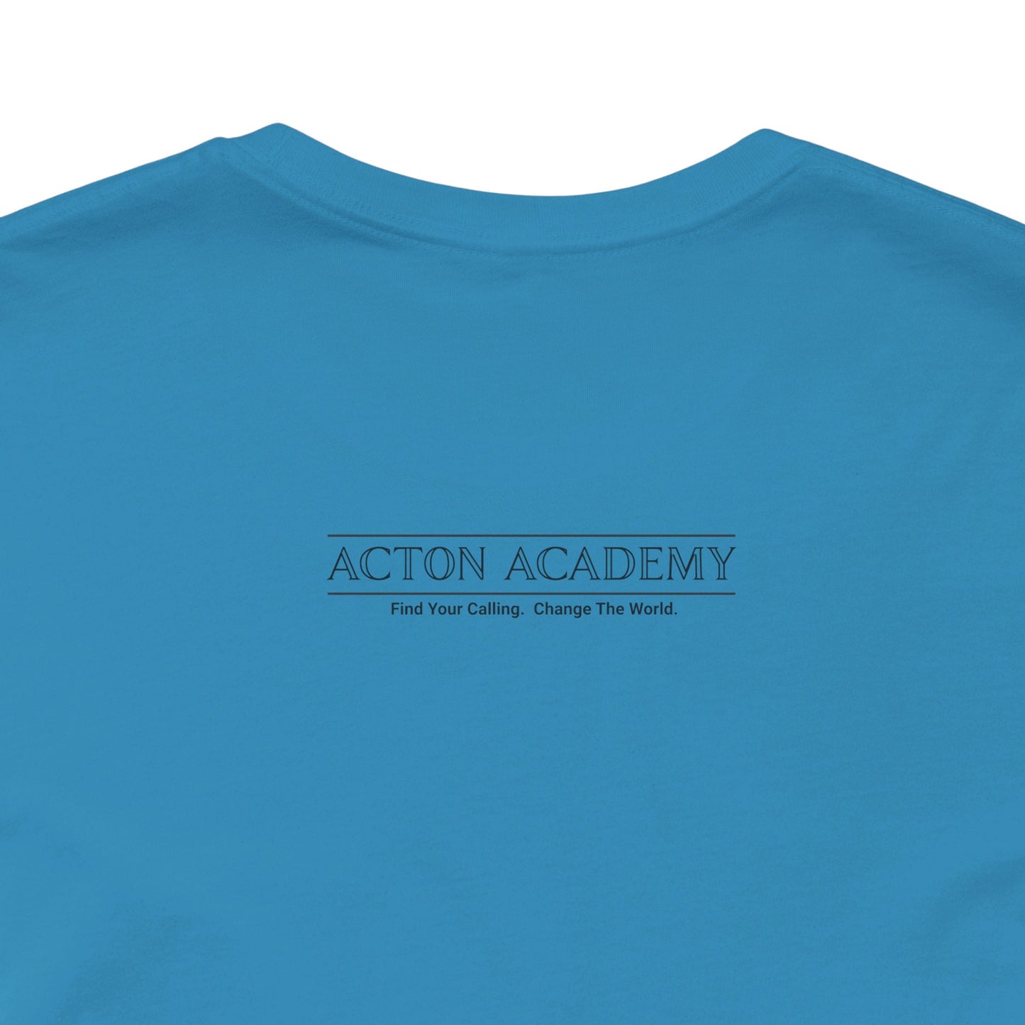 Acton Academy Aqua Striped Unisex Jersey Short Sleeve Tee