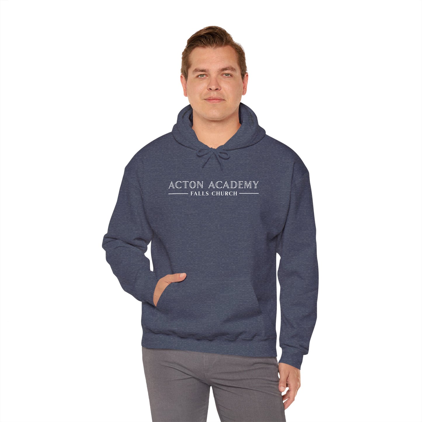 Acton Academy Falls Church White Logo Unisex Hoodie