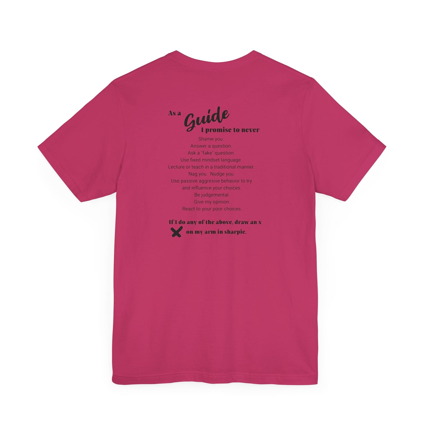 Guide definition w/back Unisex Jersey Short Sleeve Tee