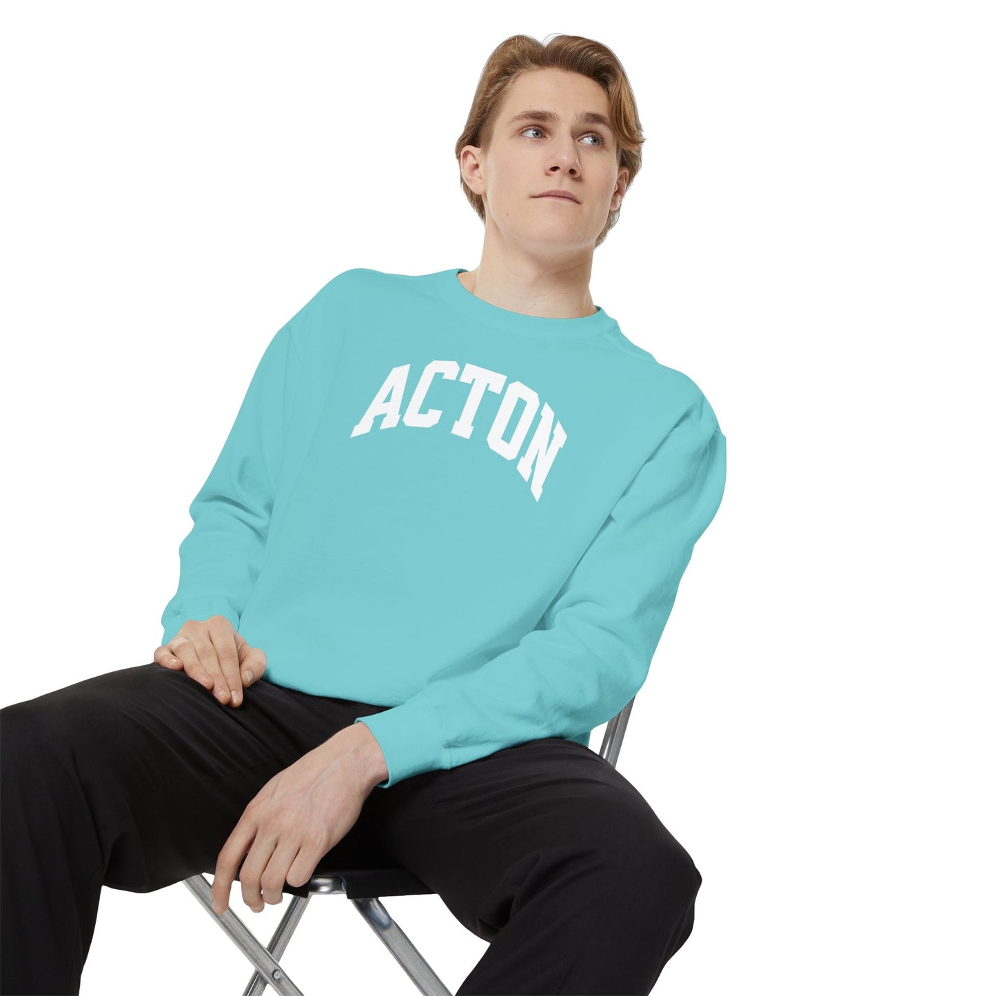 Simple Acton Unisex Garment-Dyed Sweatshirt