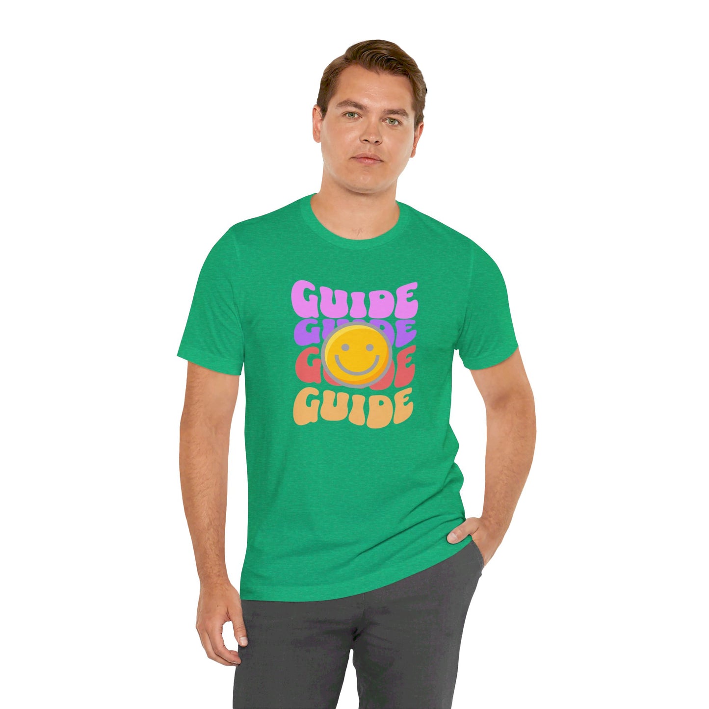 Guide with Smiley face Unisex Jersey Short Sleeve Tee