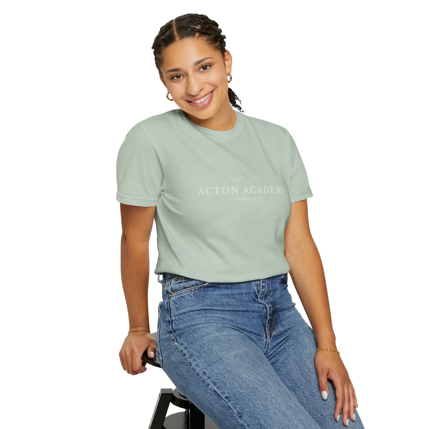 Acton Academy Summerville with Find a Calling on back Unisex Garment-Dyed T-shirt