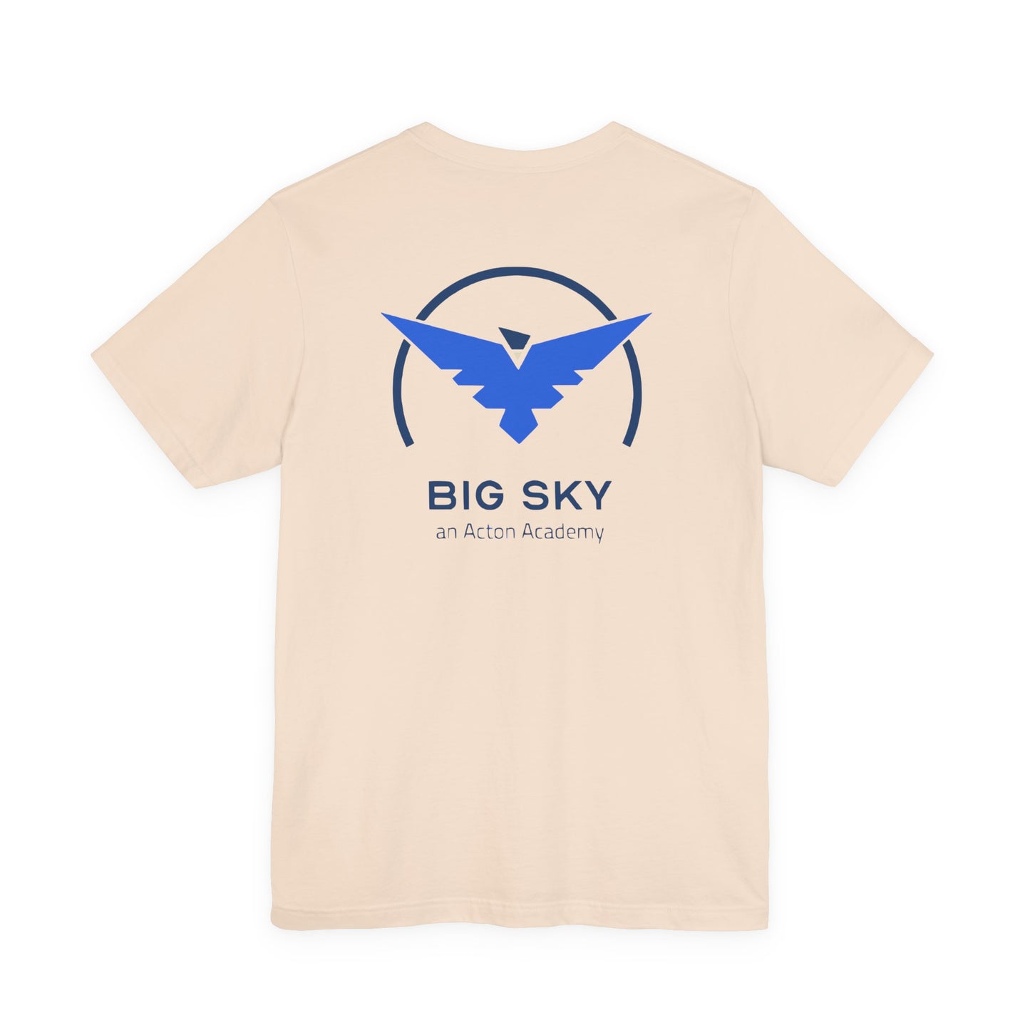 Hero's Journey Line Drawing with Big Sky on back Unisex Jersey Short Sleeve Tee