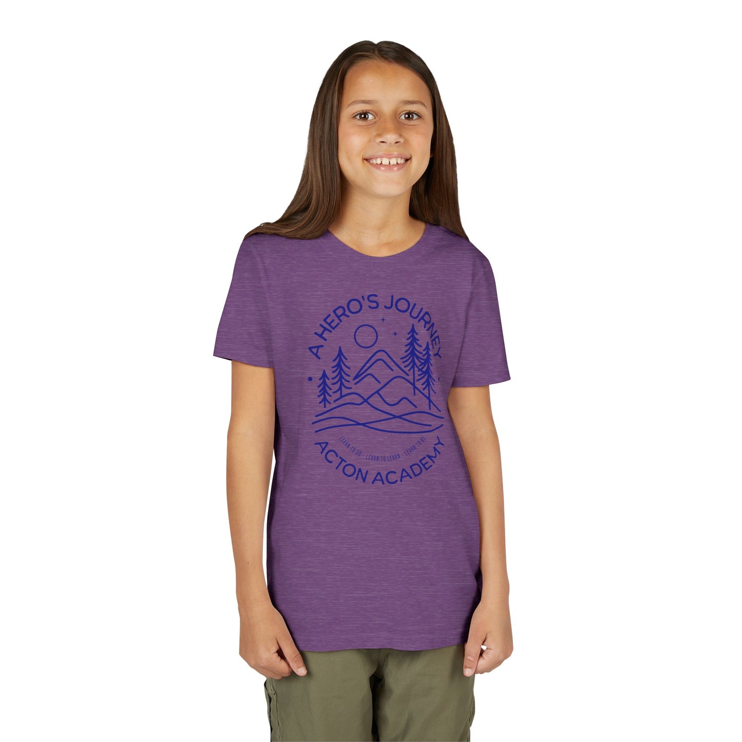 Hero's Journey Line Drawing with Acton CyFair Youth Short Sleeve Tee
