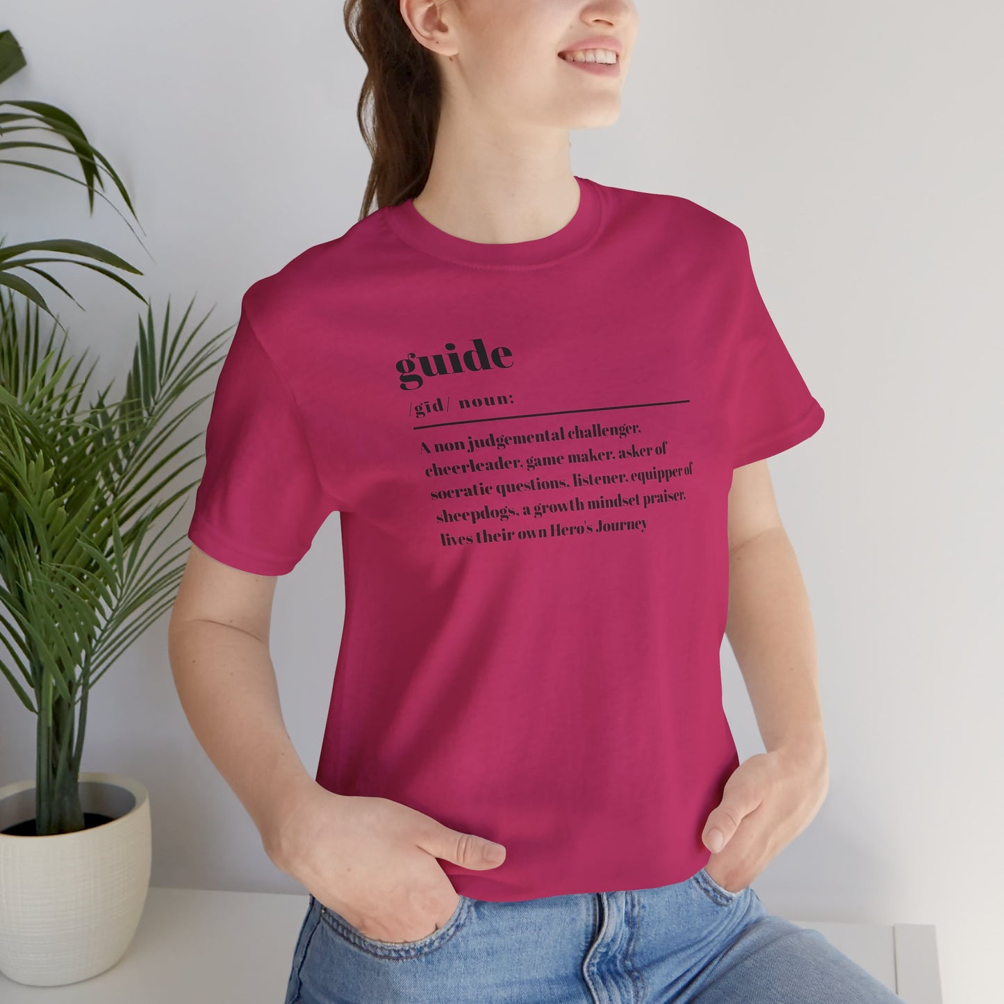 Guide definition w/back Unisex Jersey Short Sleeve Tee
