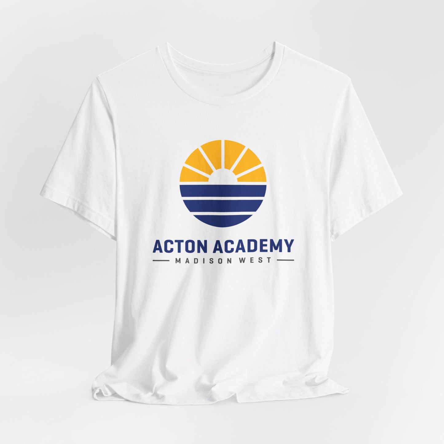 Acton Academy Madison West blue/yellow Unisex Jersey Short Sleeve Tee