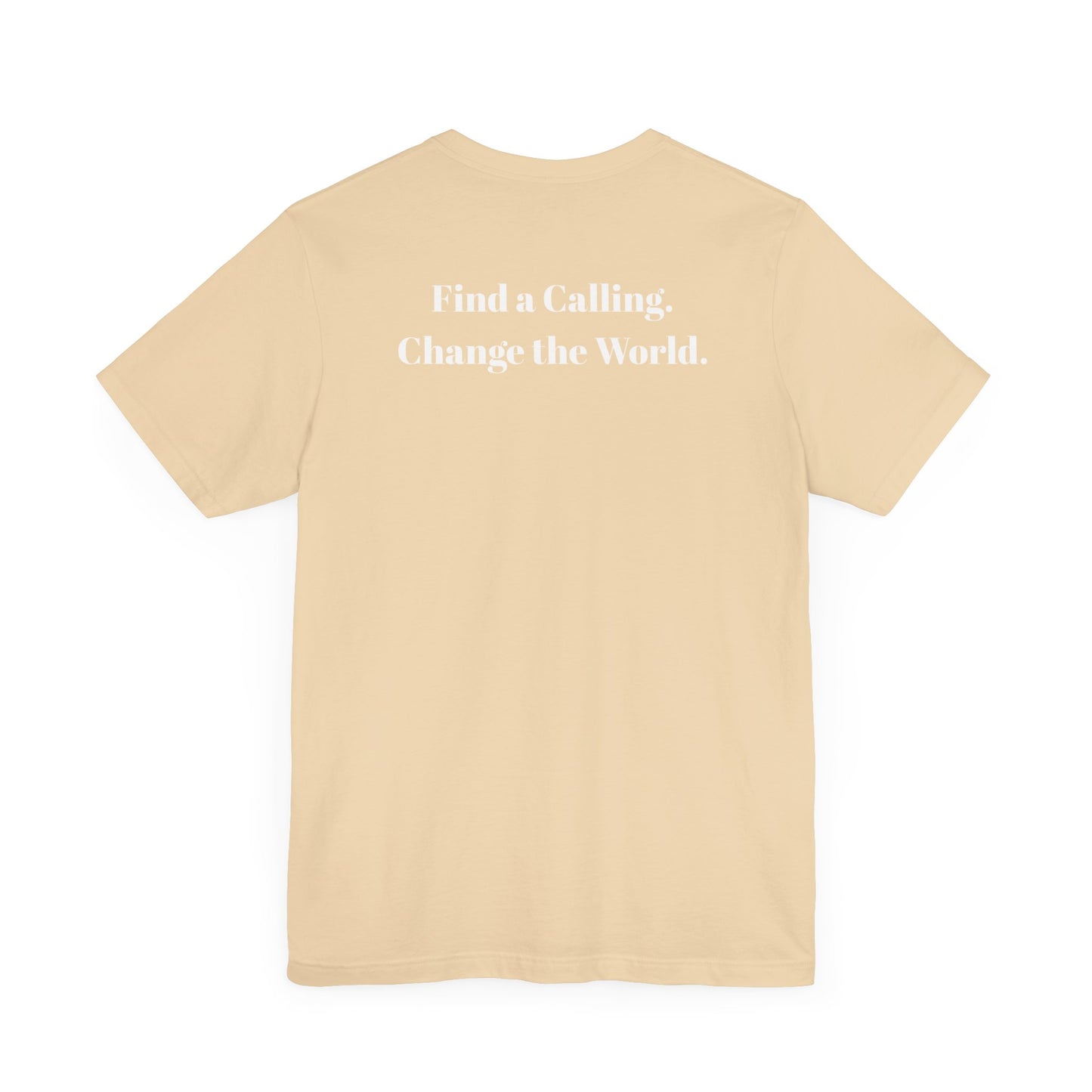 Be Curious box with Acton Academy Summerville on back Unisex Jersey Short Sleeve Tee