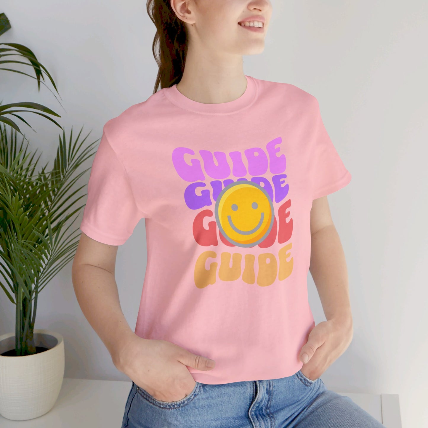 Guide with Smiley face Unisex Jersey Short Sleeve Tee